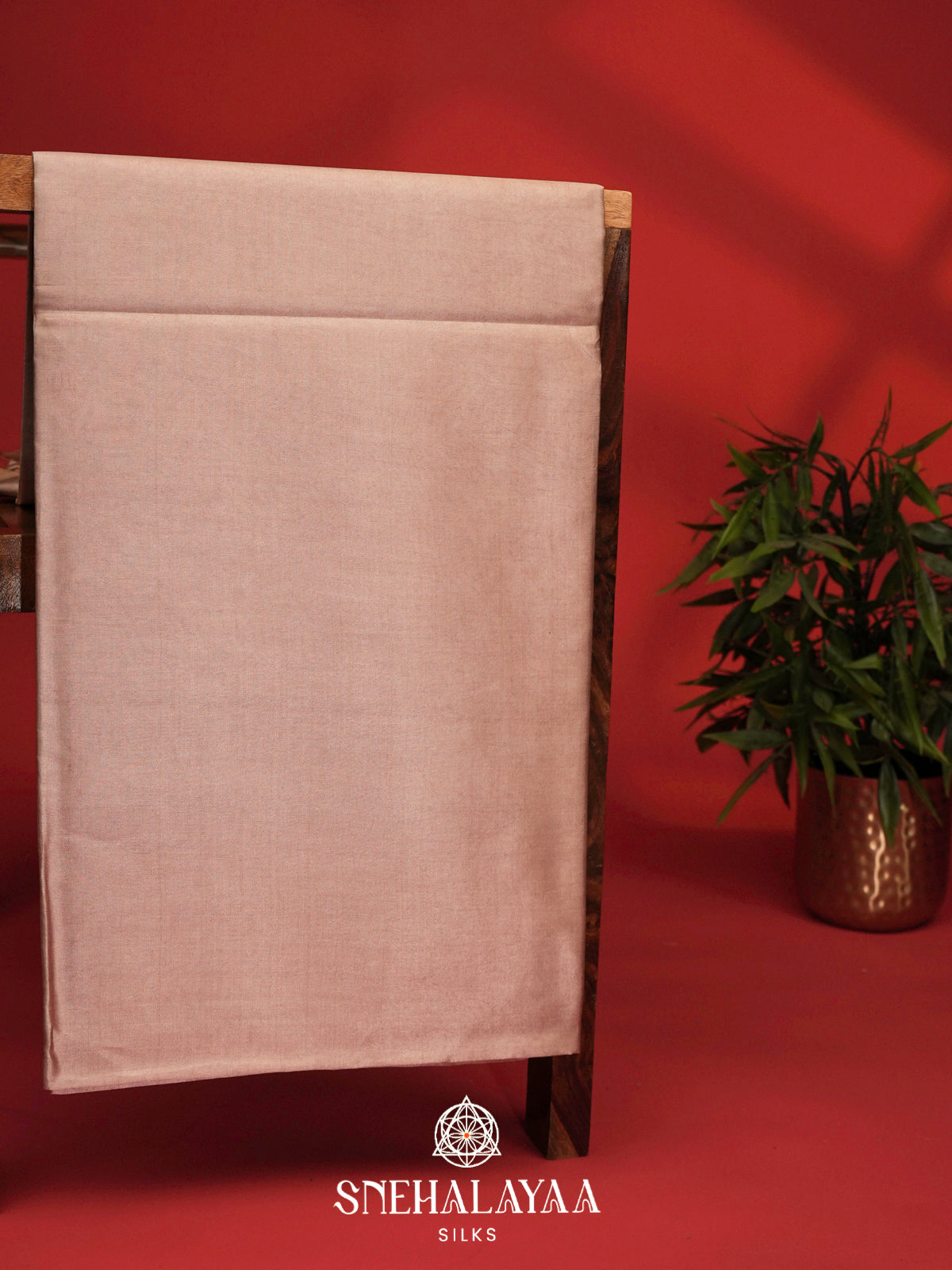 Beige Tussar Silk Saree