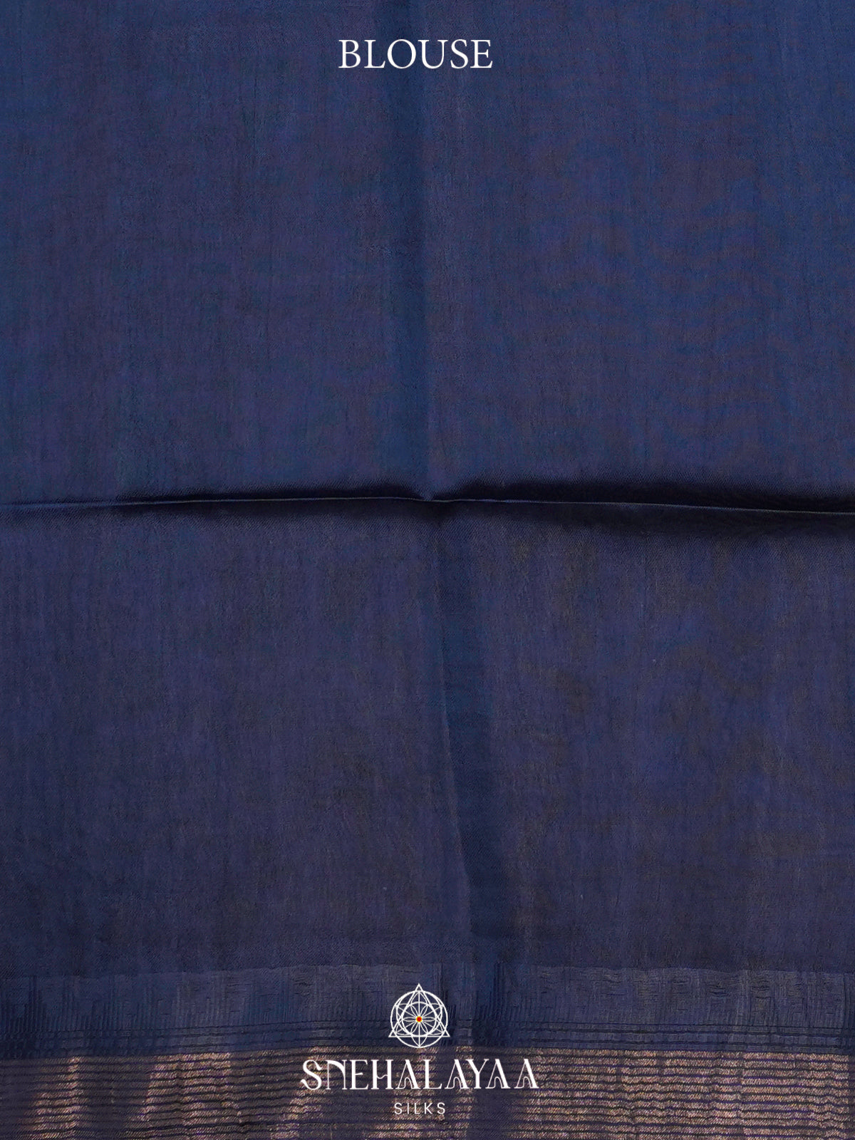 Navy Blue Tussar Silk Saree