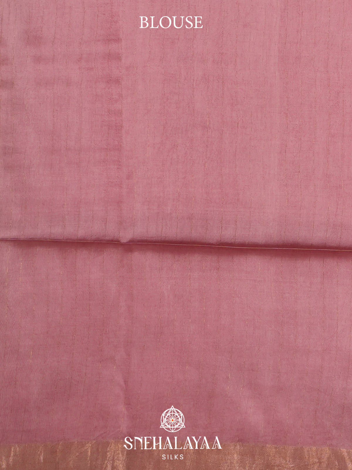 Blush Pink Tussar Silk Saree