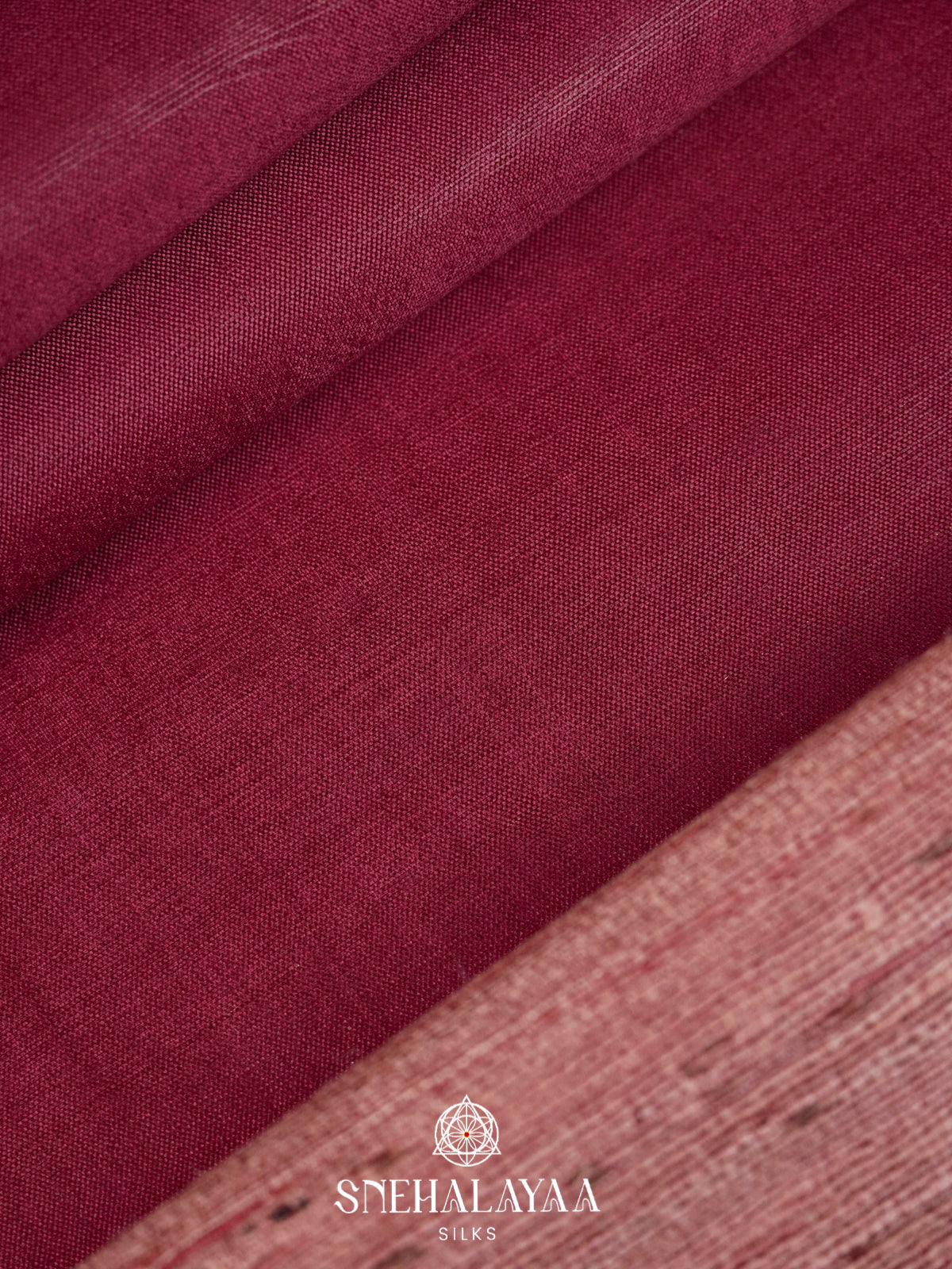 Maroon Tussar Silk Saree
