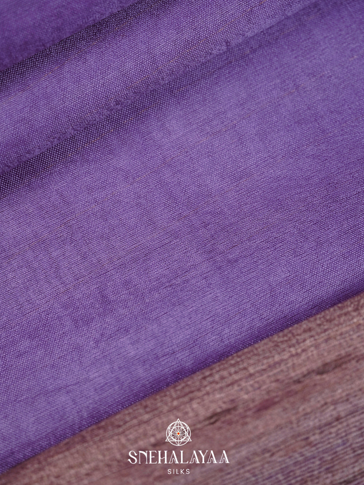 Lilac Tussar Silk Saree