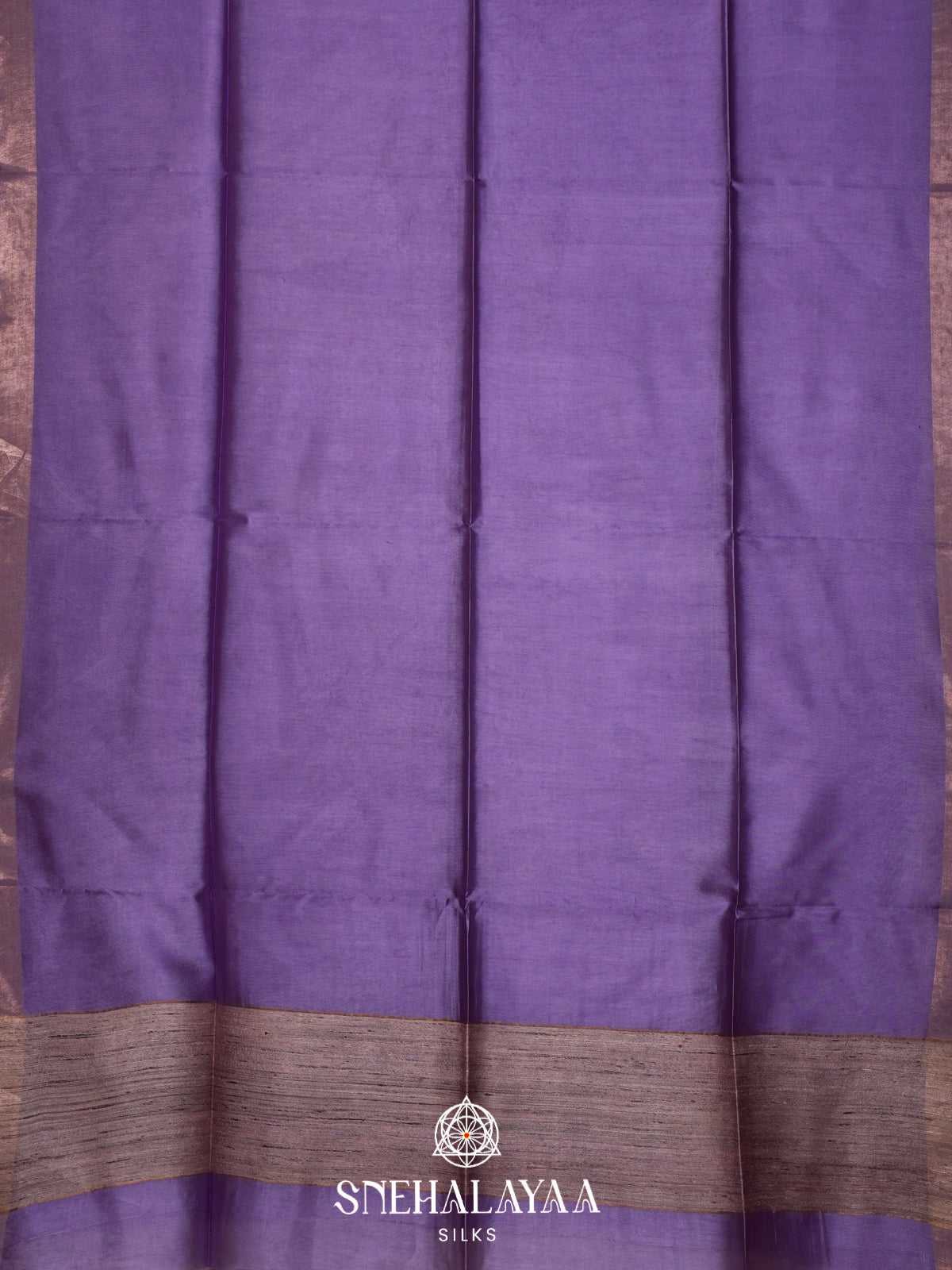 Lilac Tussar Silk Saree