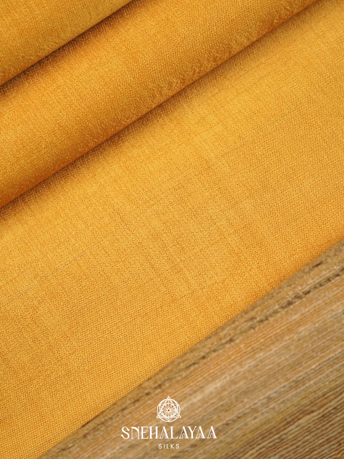 Mango Yellow Tussar Silk Saree