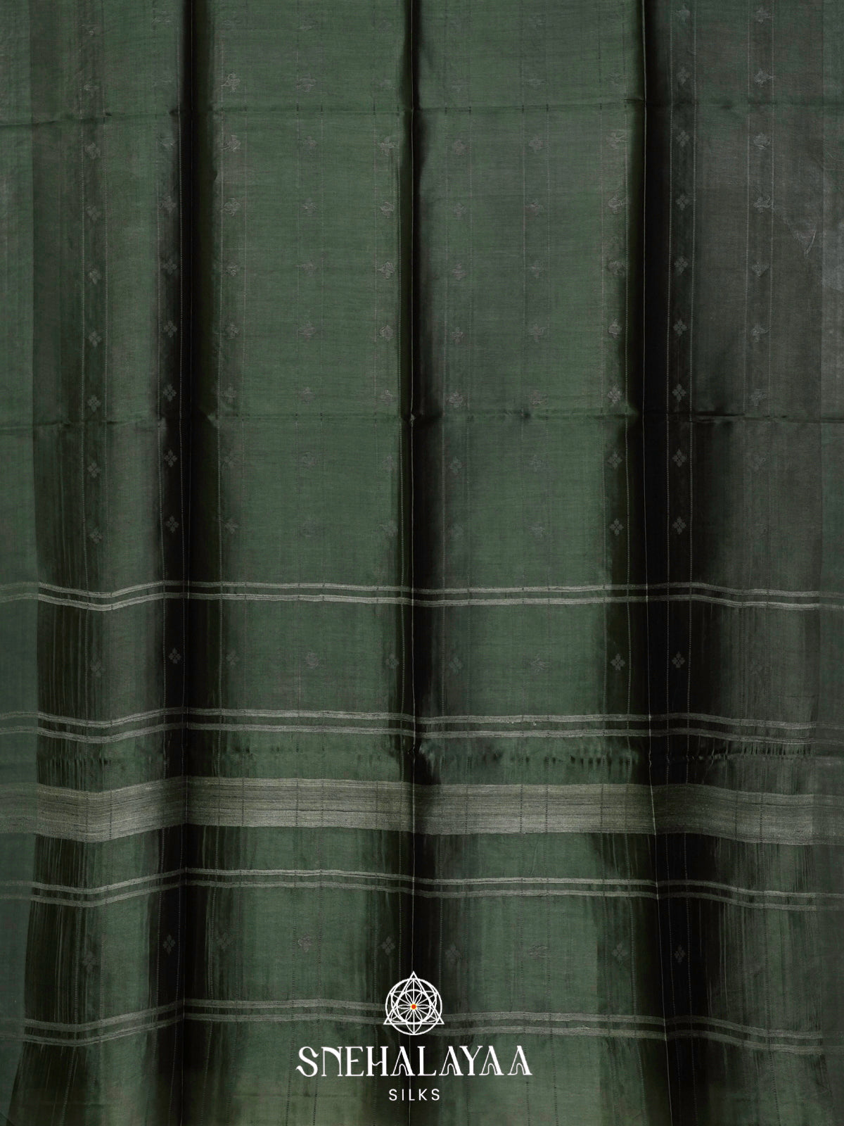 Green Tussar Silk Saree