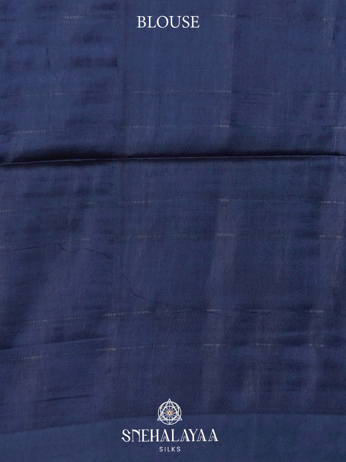 Navy Blue Tussar Silk Saree