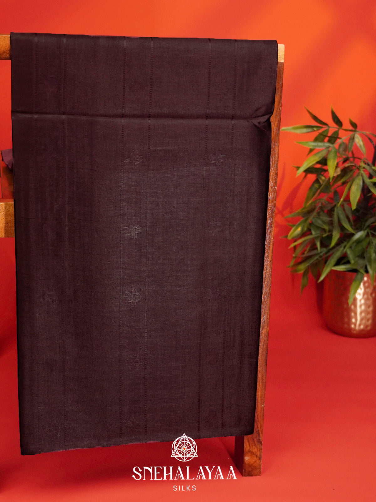 Coffee Brown Tussar Silk Saree