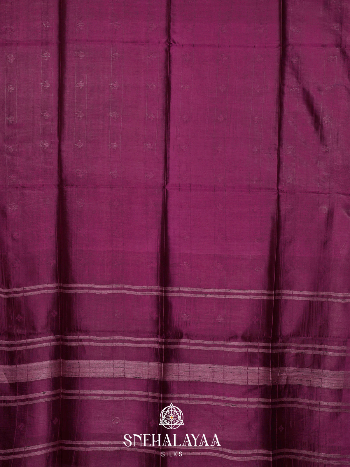 Wine Tussar Silk Saree