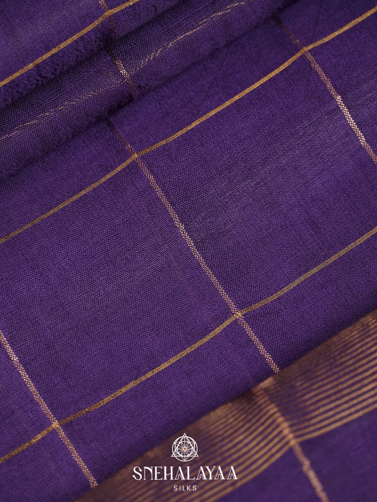 Royal Purple Tussar Silk Saree