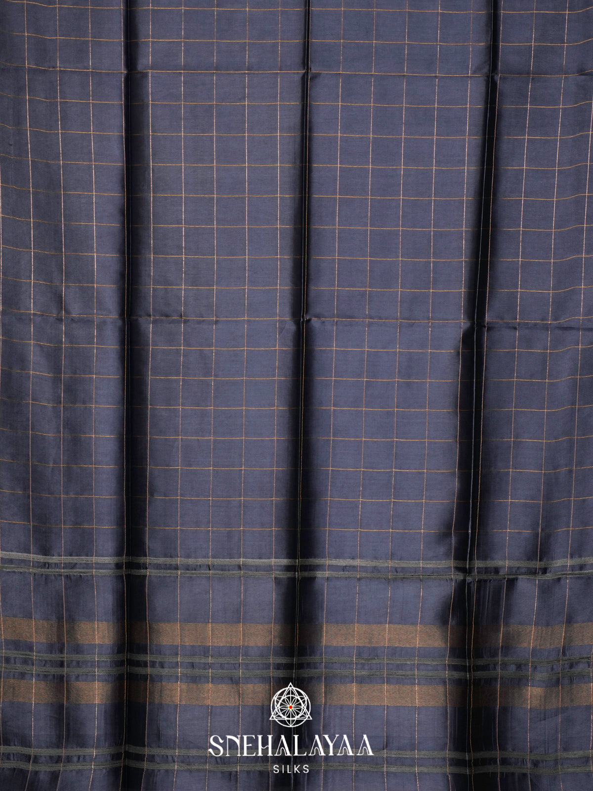 Blue Tussar Silk Saree