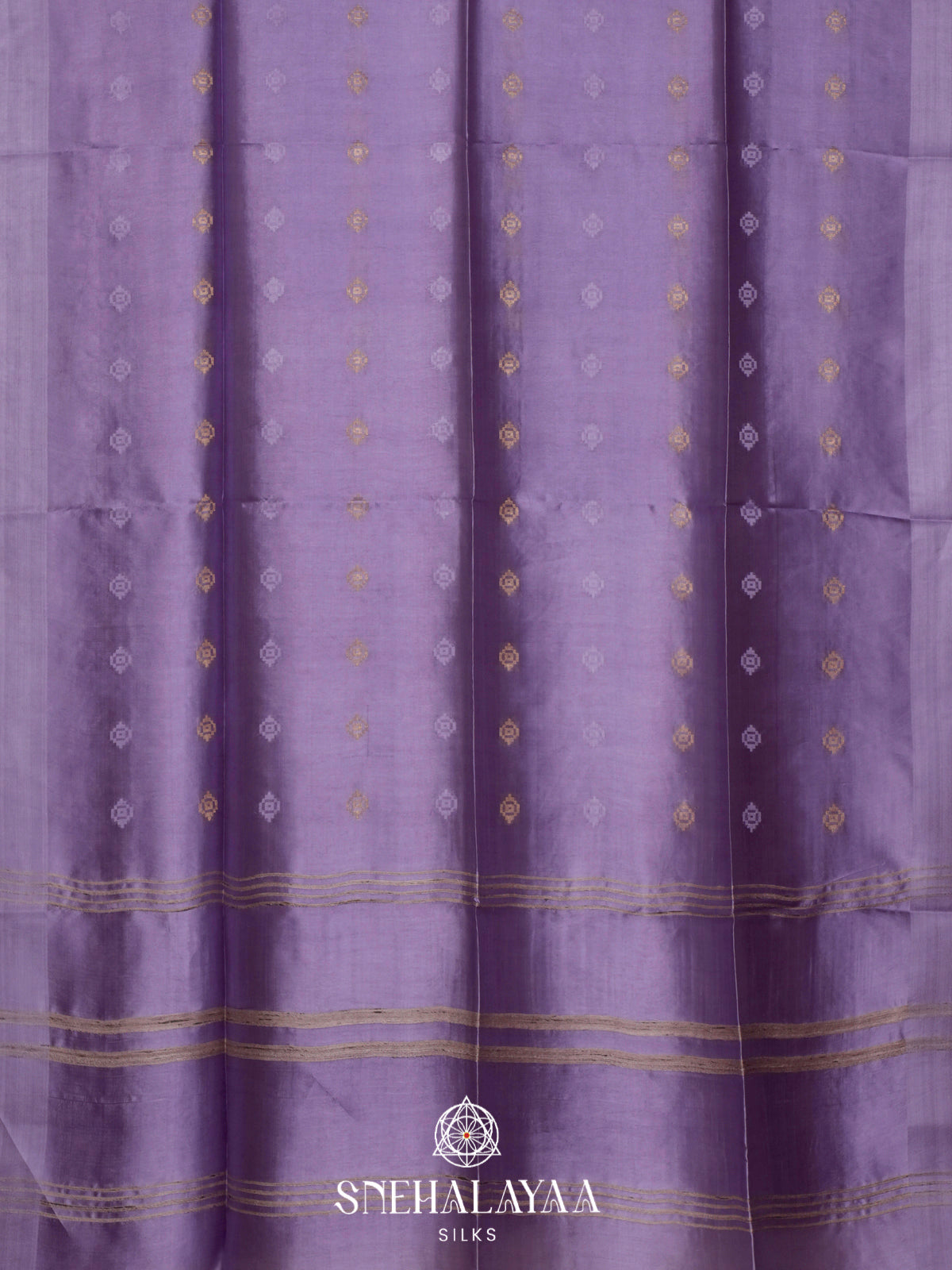 Lavender Tussar Silk Saree