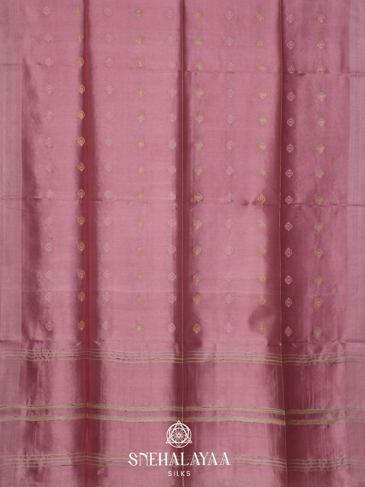 Baby Pink Tussar Silk Saree