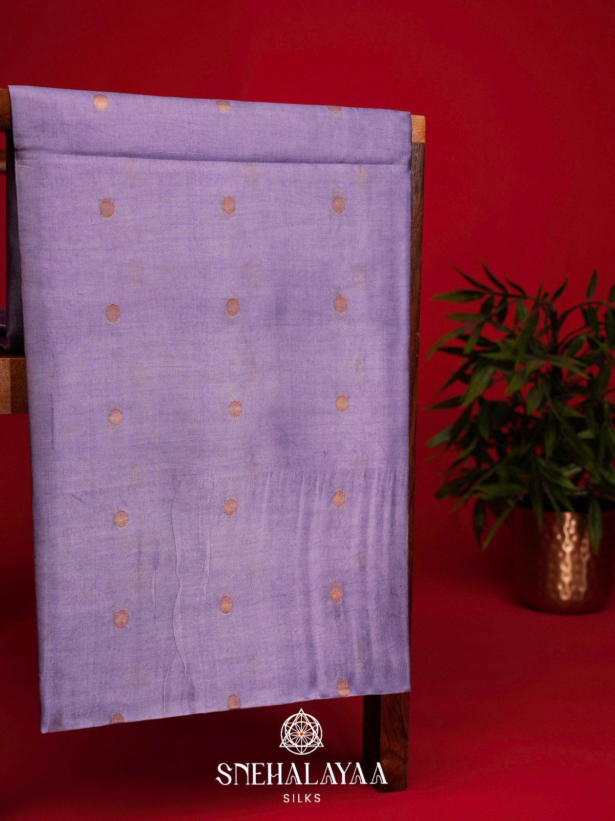 Lavender Tussar Silk Saree