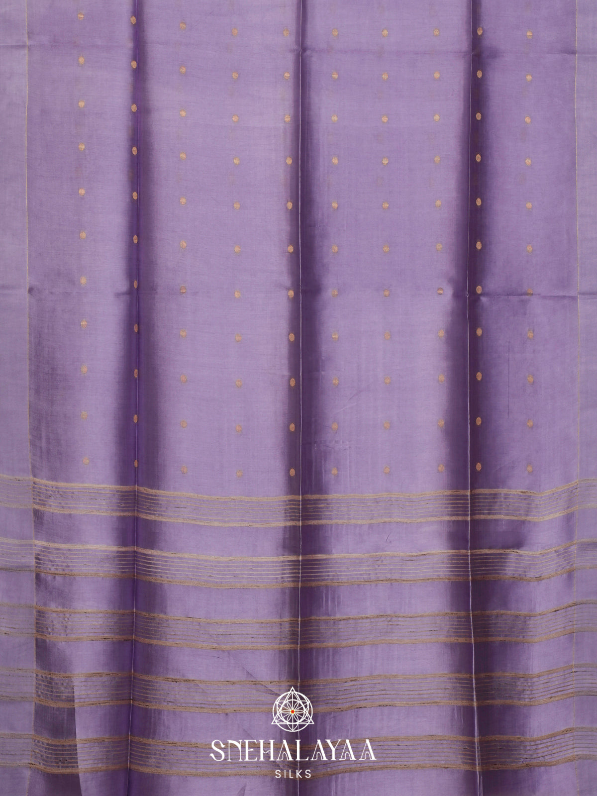 Lavender Tussar Silk Saree