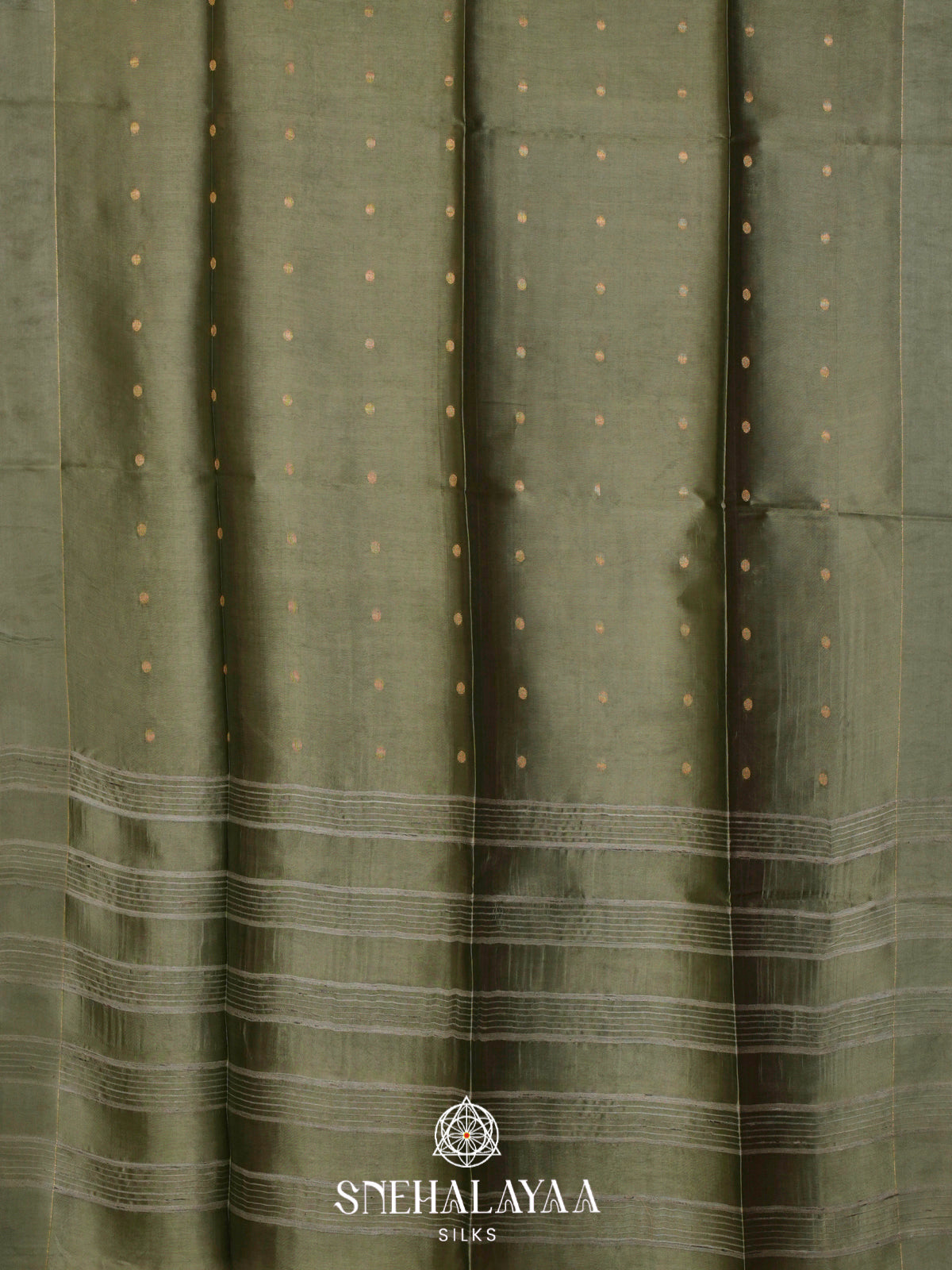 Green Tussar Silk Saree