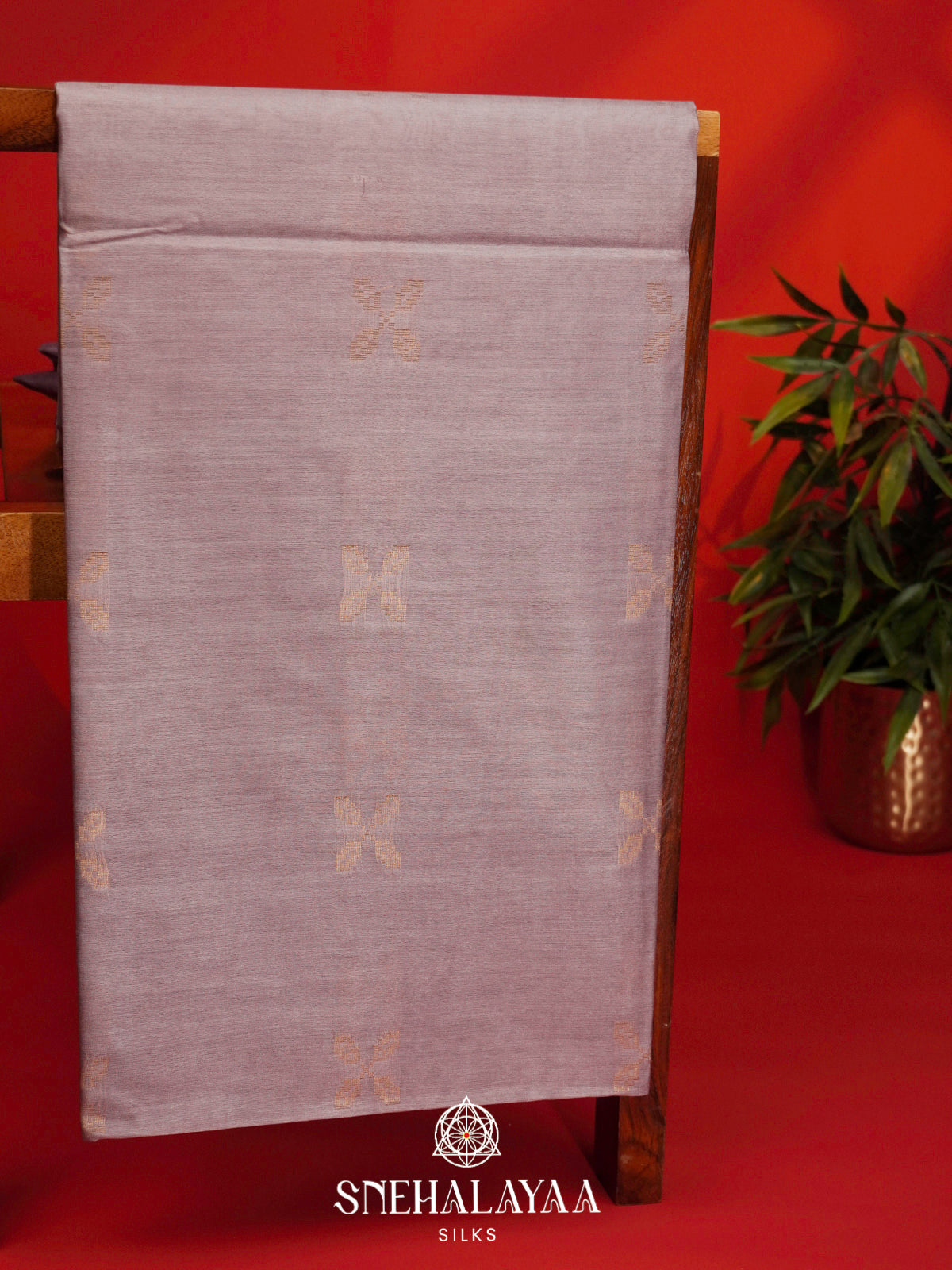 Misty Lilac Tussar Silk Saree