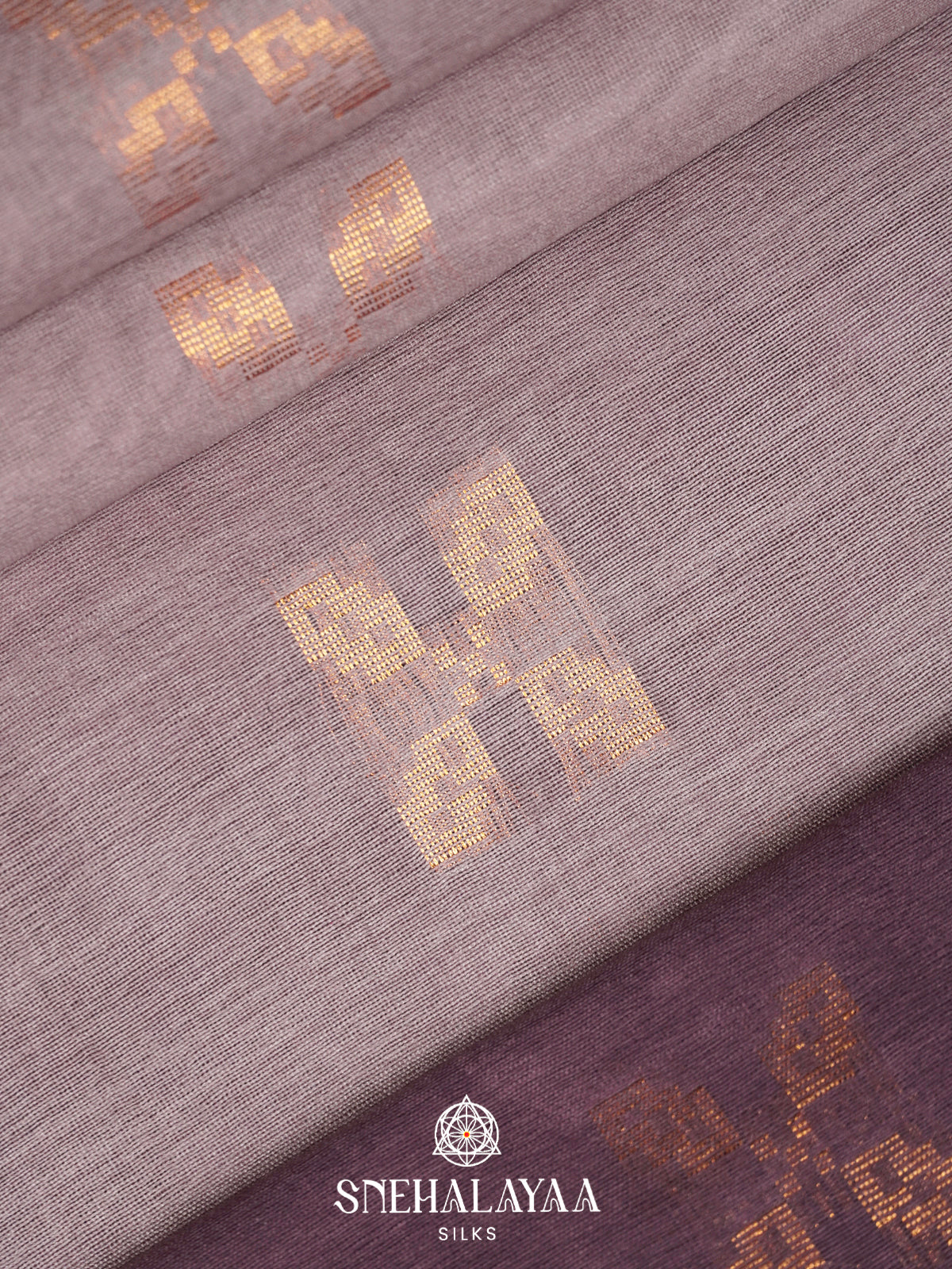 Misty Lilac Tussar Silk Saree