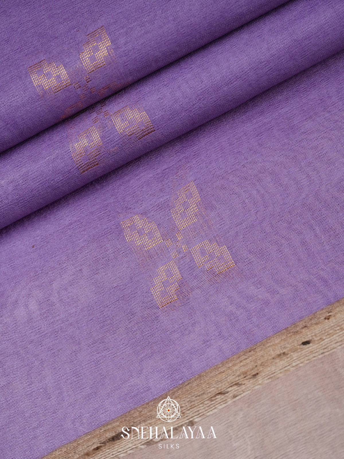 Lavender Tussar Silk Saree