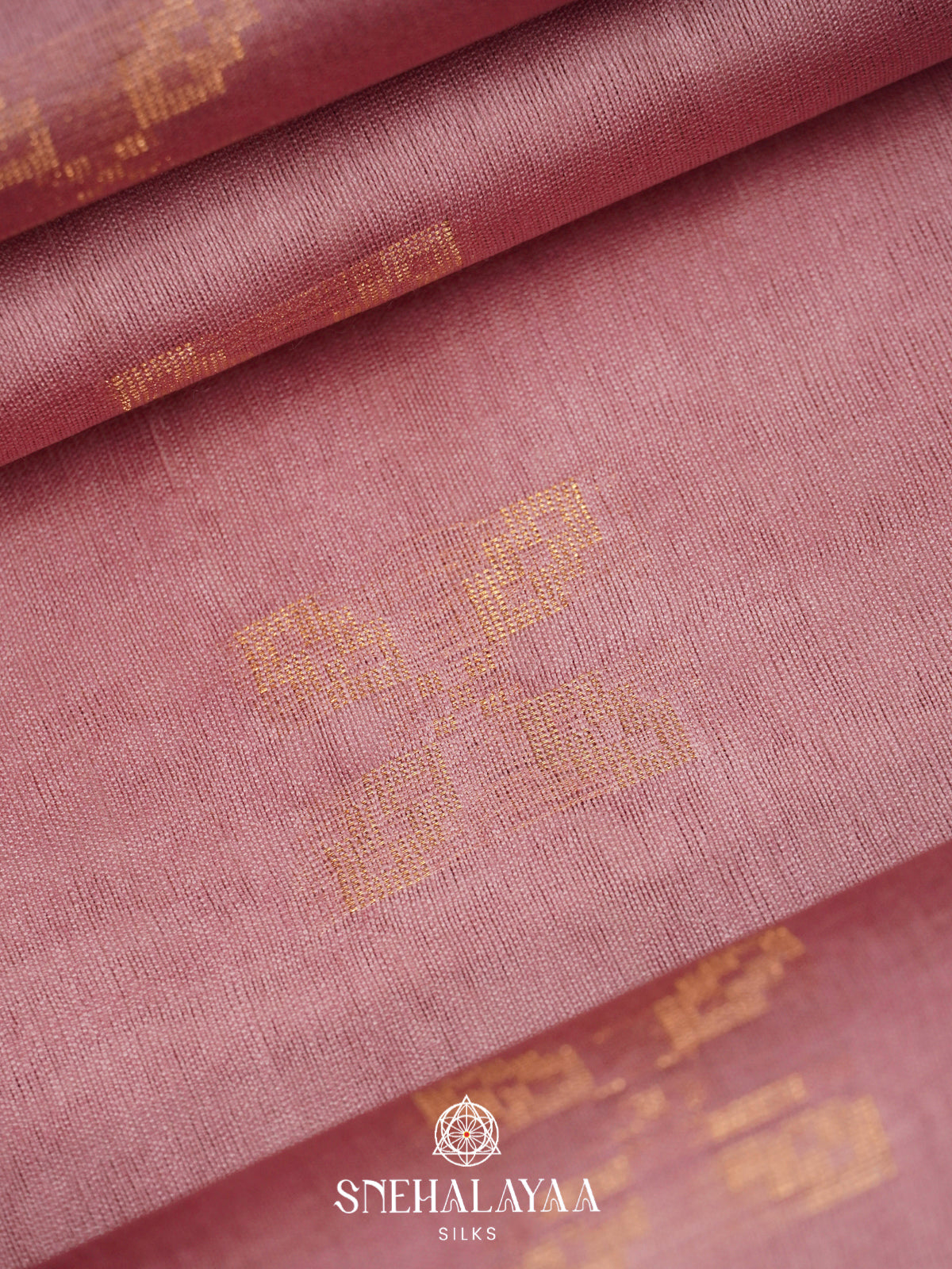 Dusty Mauve Tussar Silk Saree