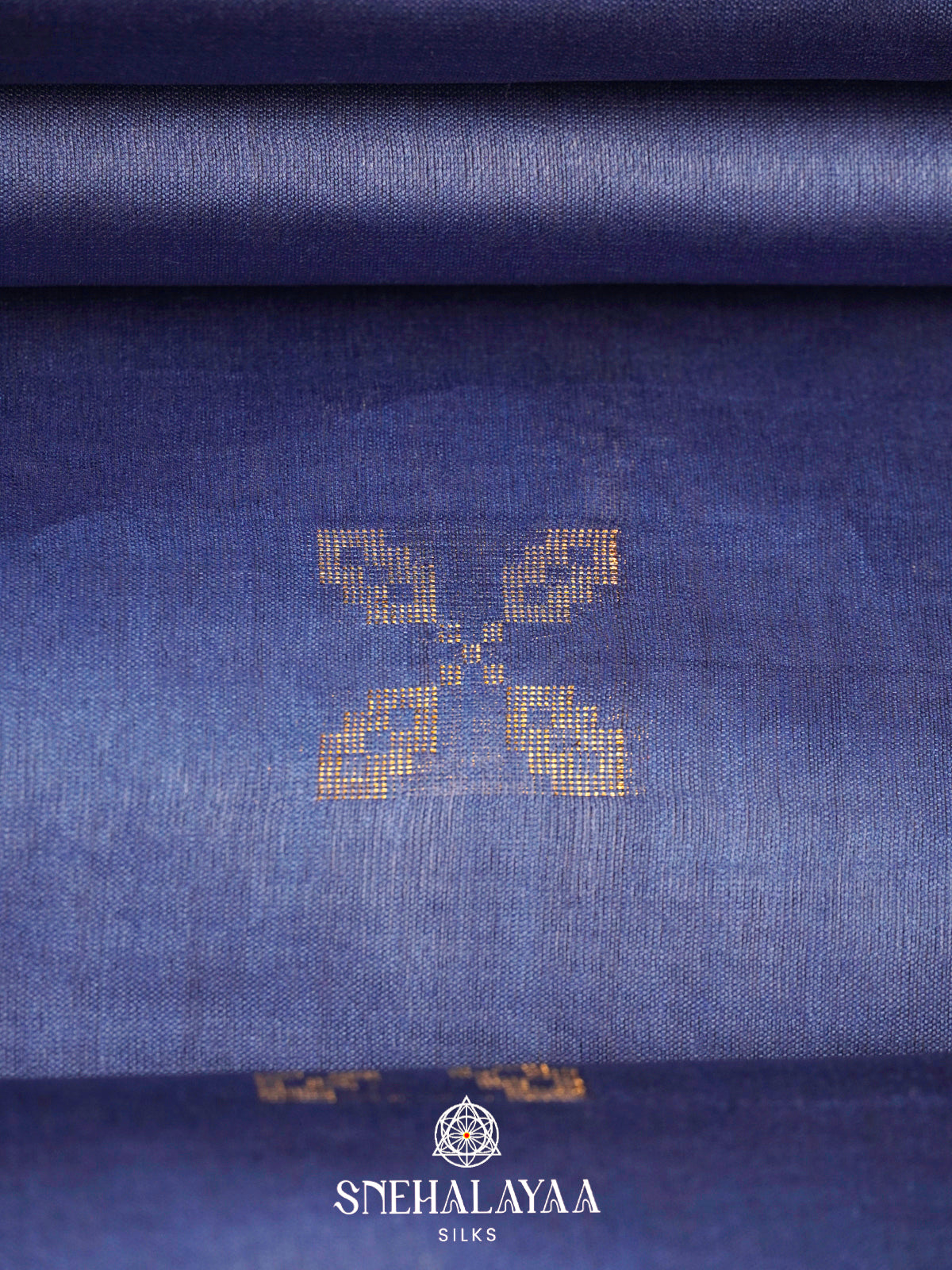 Indigo Tussar Silk Saree
