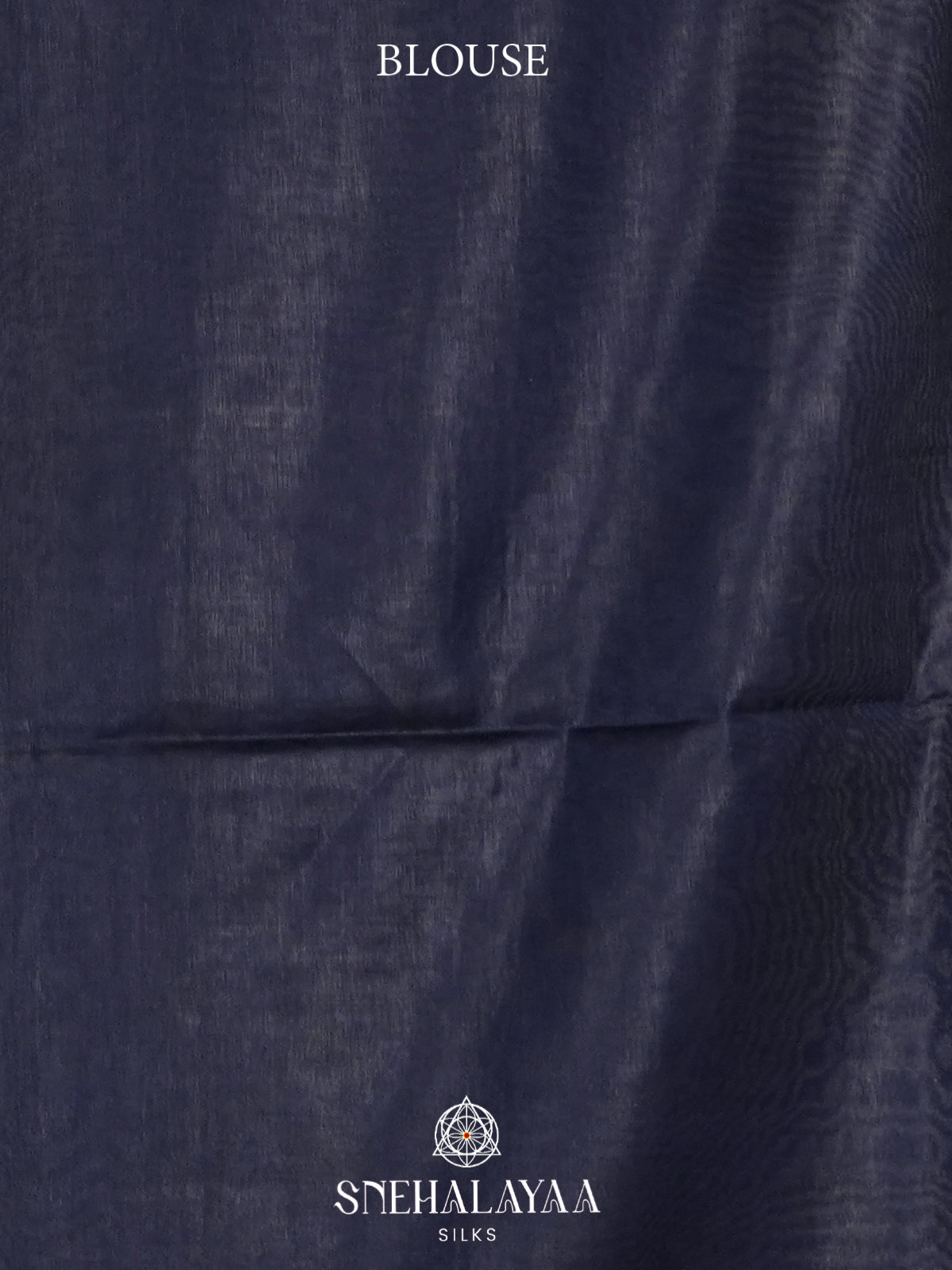 Navy Blue Tussar Silk Saree