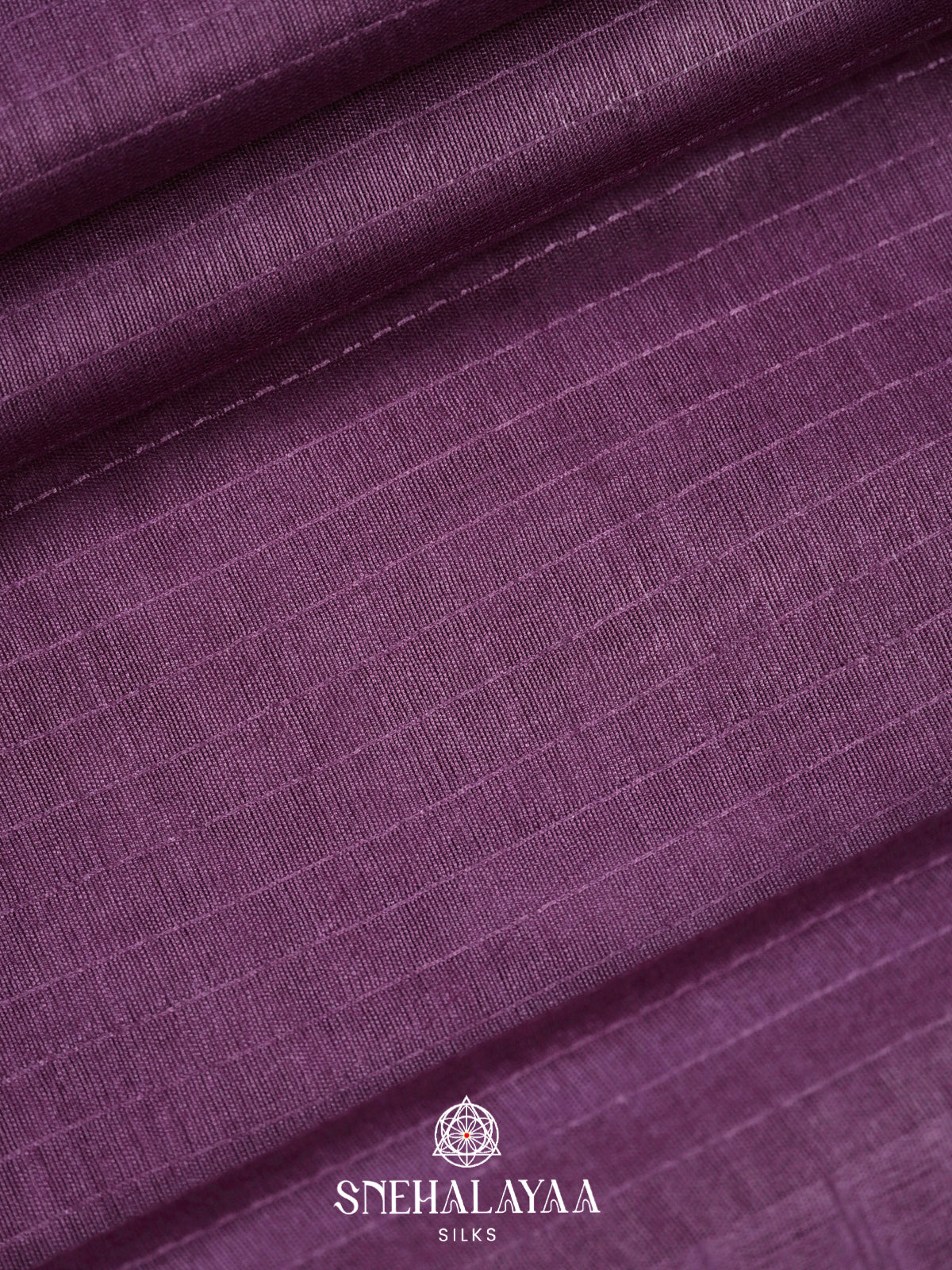 Plum Tussar Silk Saree
