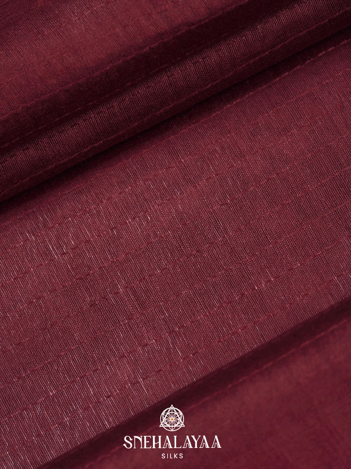 Maroon Tussar Silk Saree