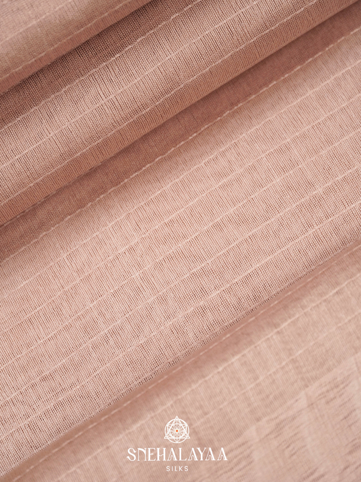 Beige Tussar Silk Saree