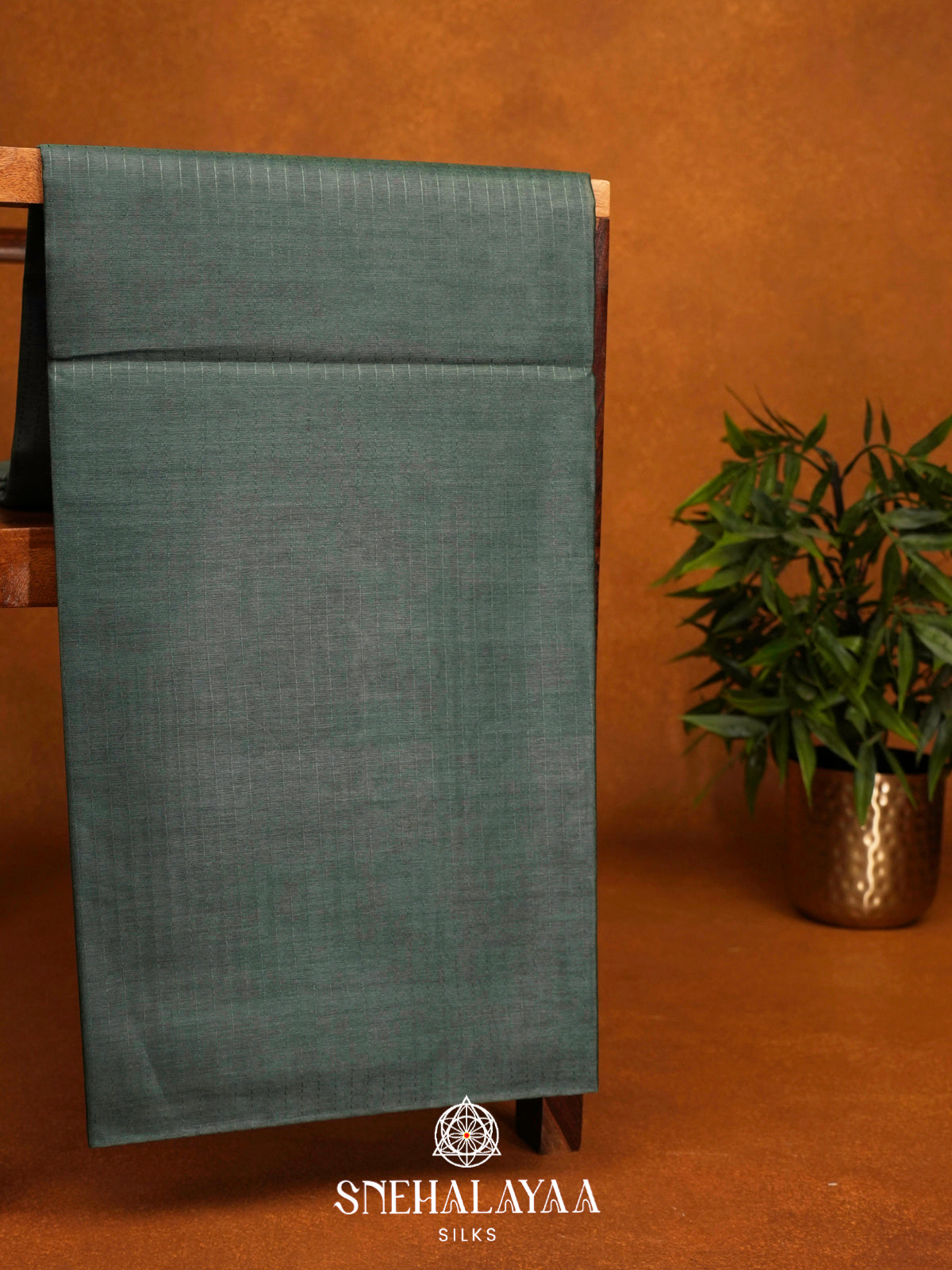 Grey Tussar Silk Saree