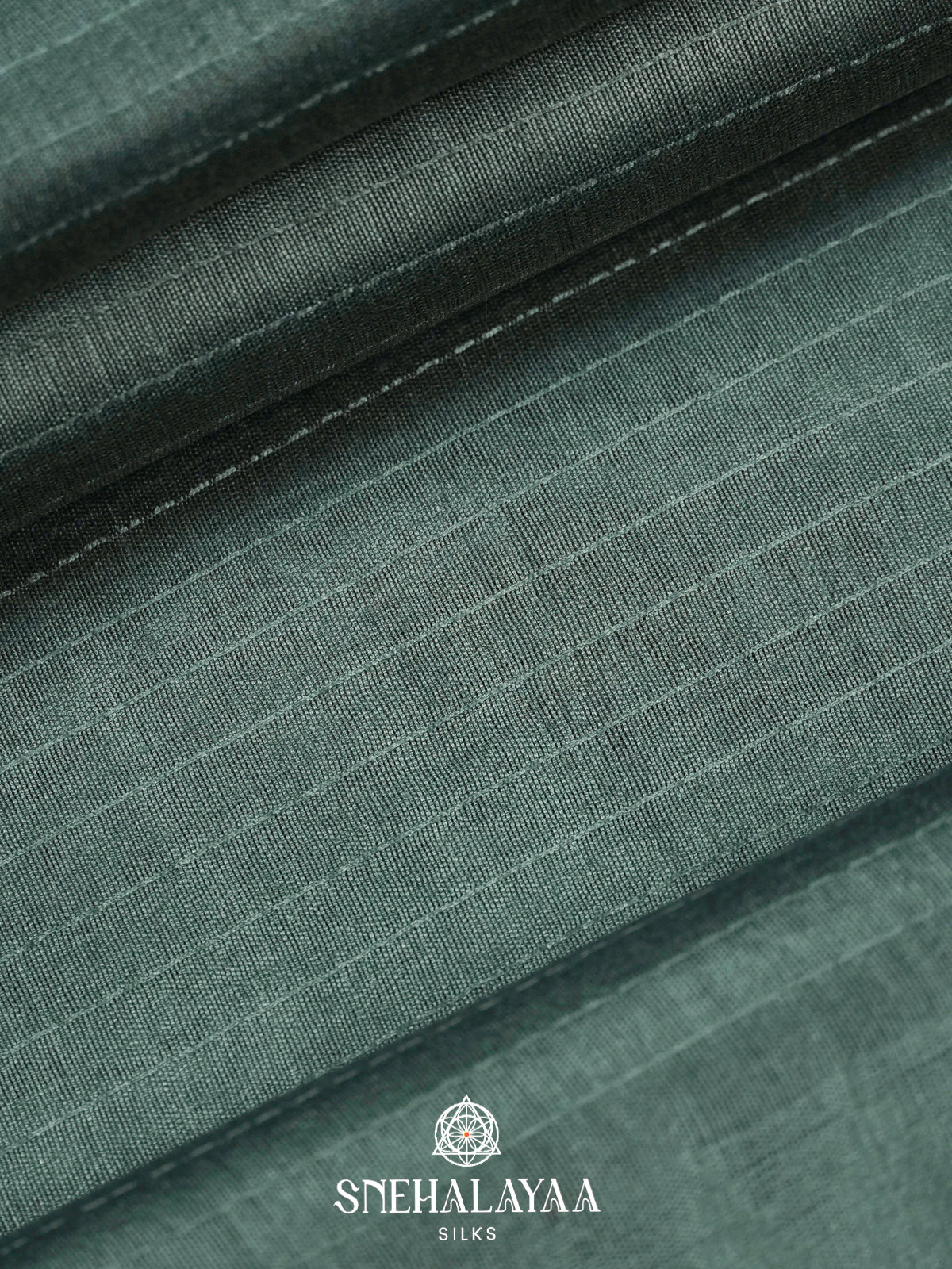 Grey Tussar Silk Saree