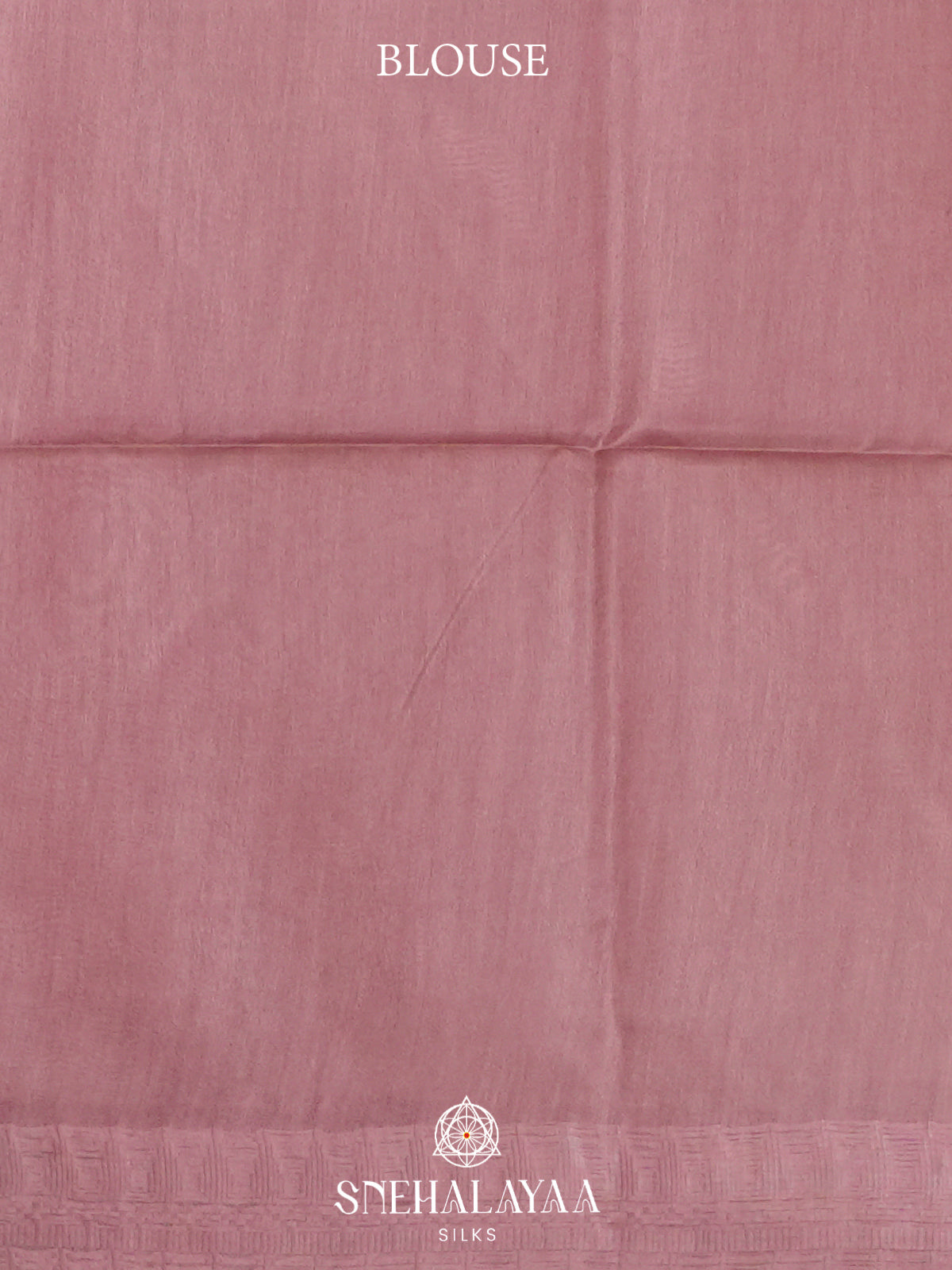 Rose Pink Tussar Silk Saree