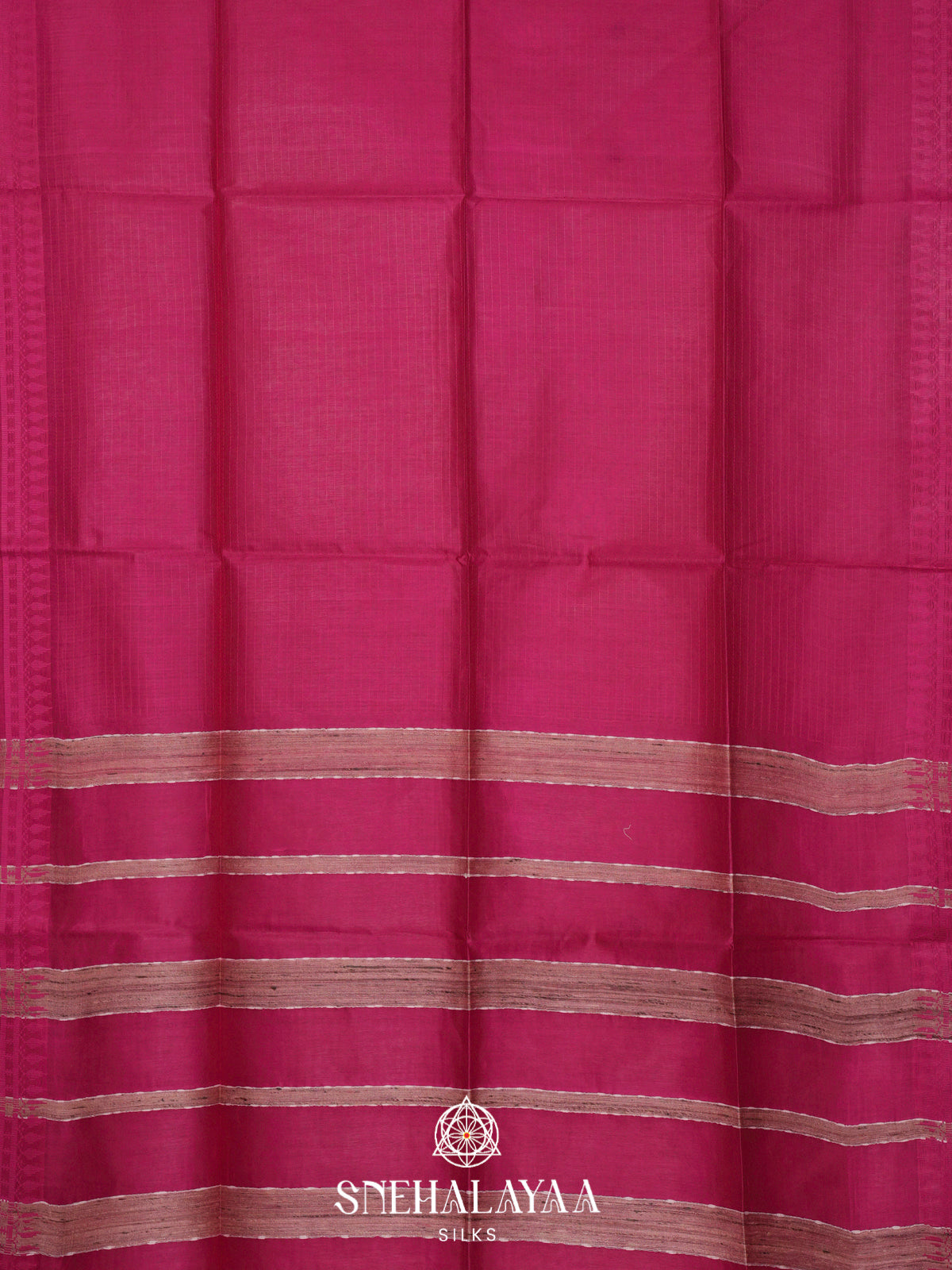Magenta Tussar Silk Saree
