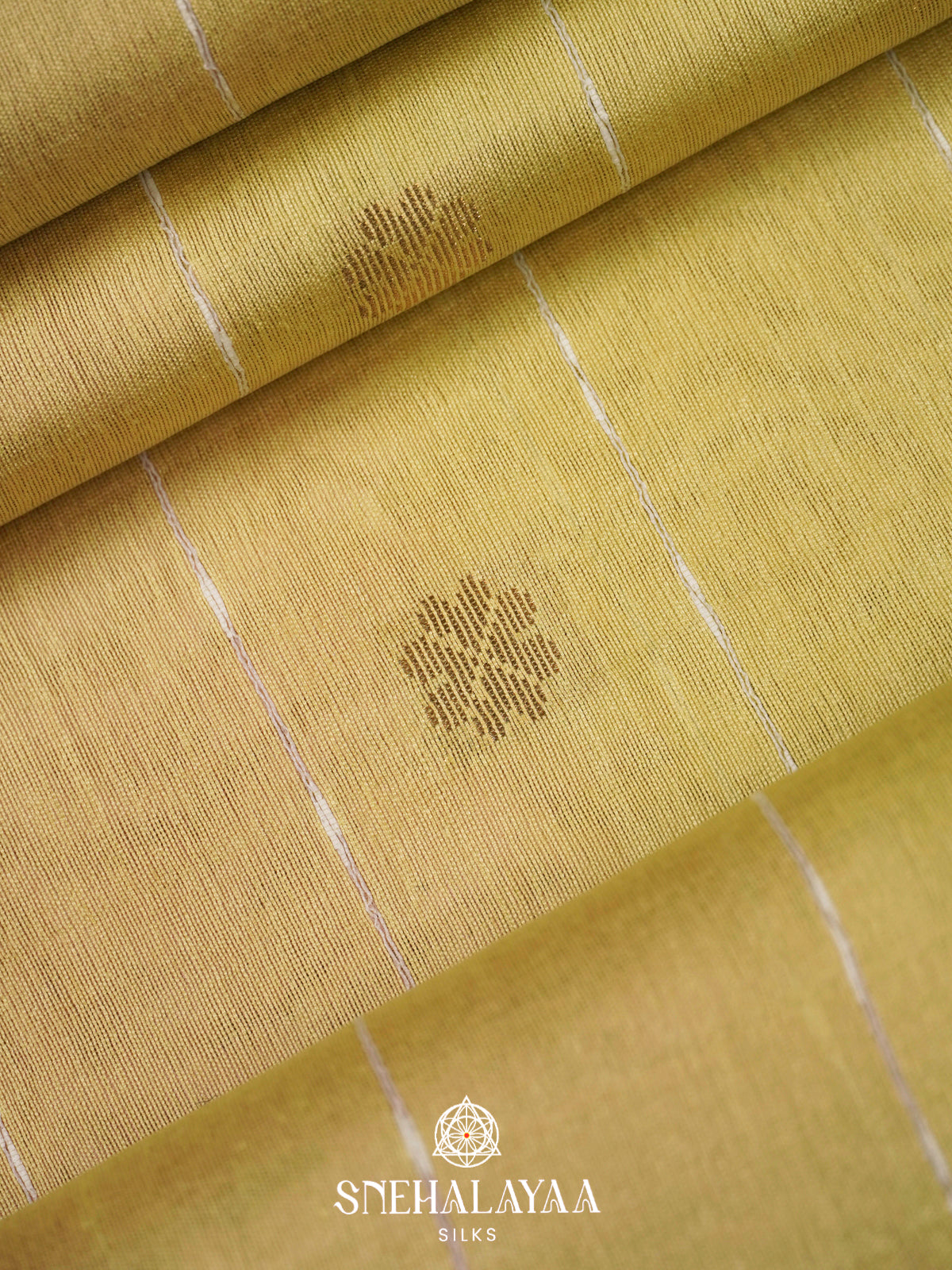 Yellow Tussar Silk Saree