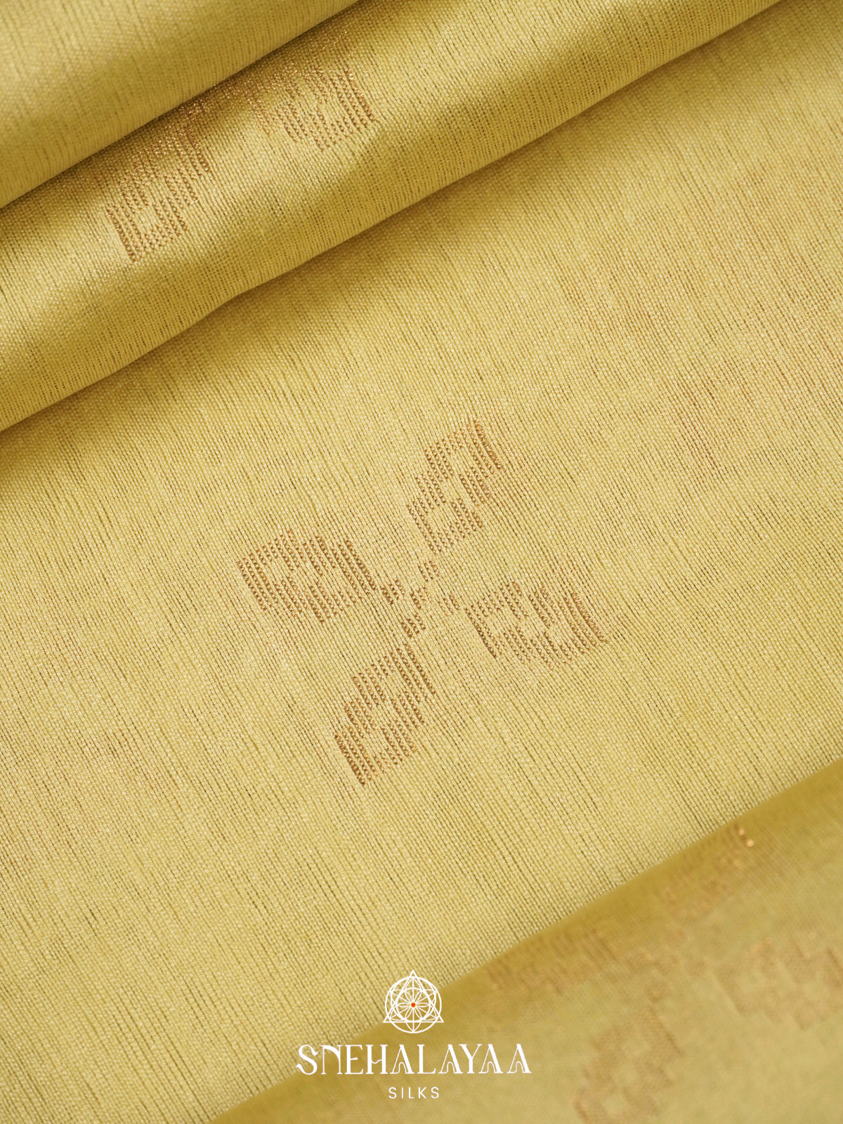 Yellow Tussar Silk Saree