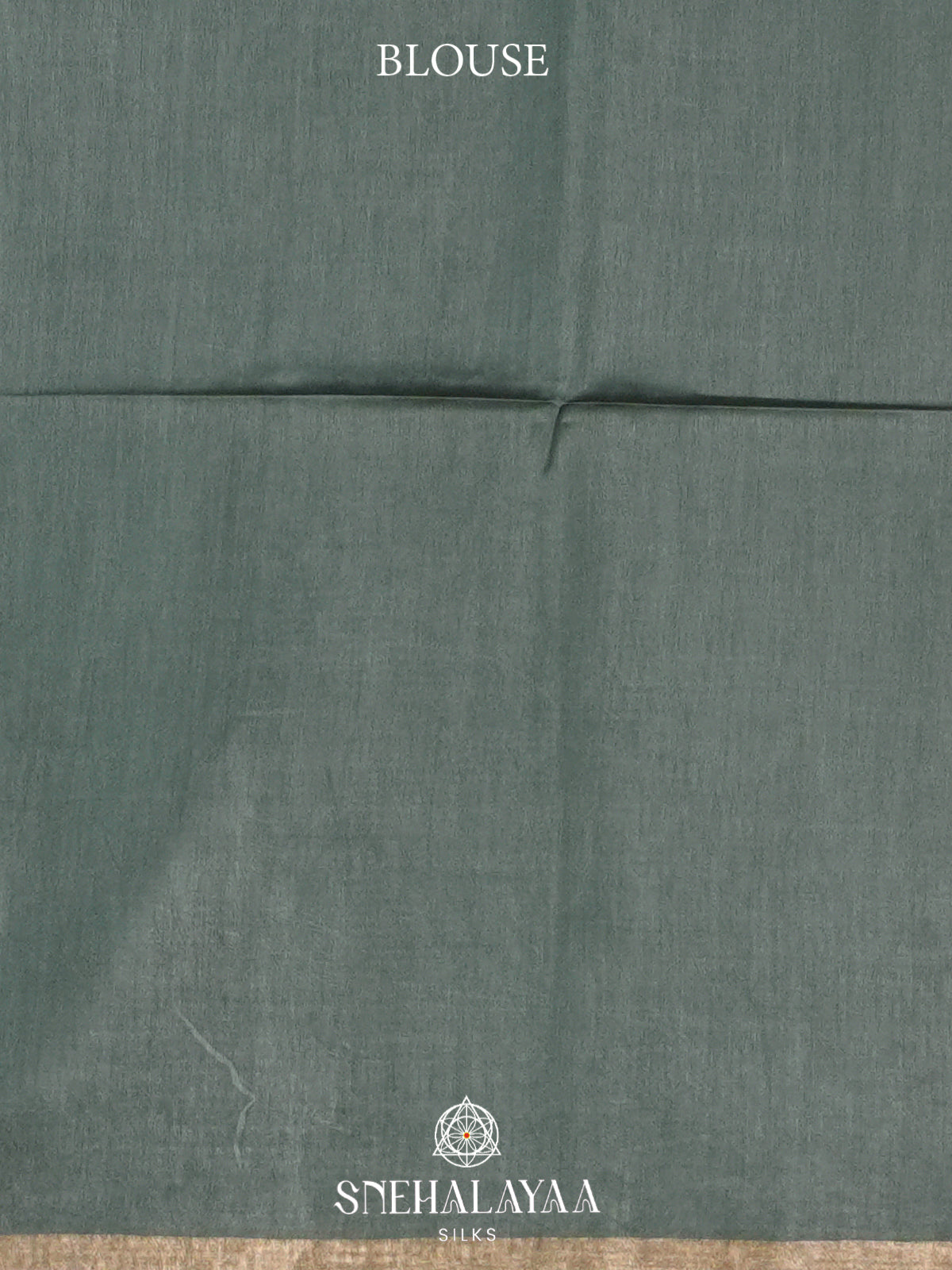Slate Teal Tussar Silk Saree