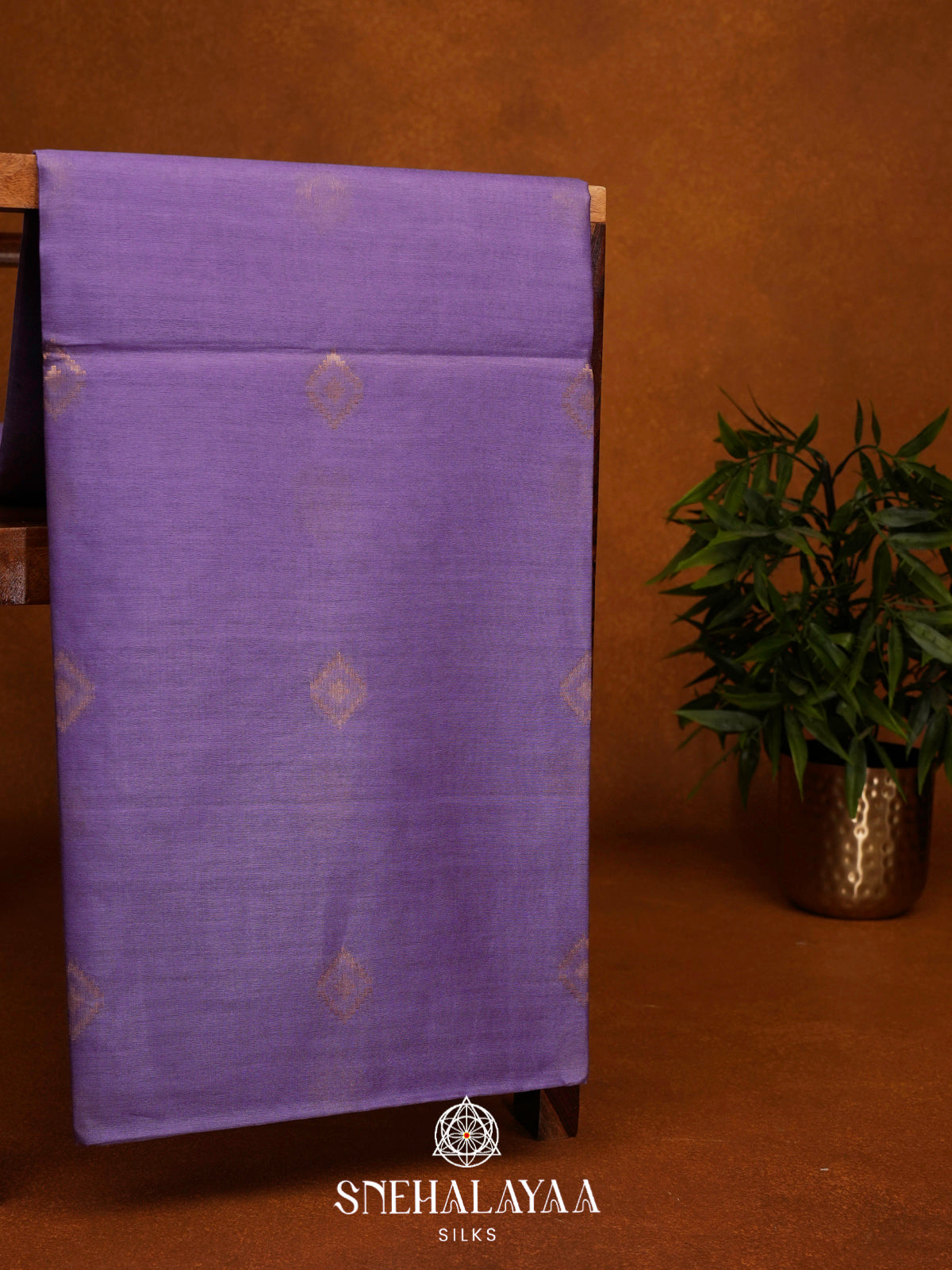 Lavender Tussar Silk Saree
