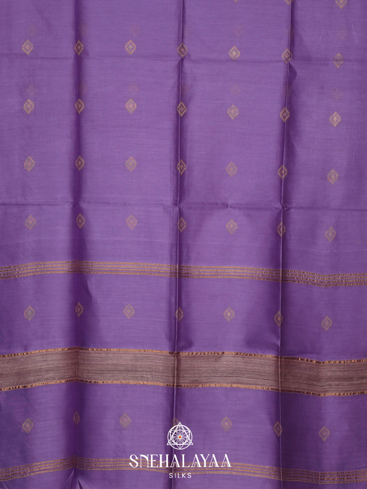 Lavender Tussar Silk Saree