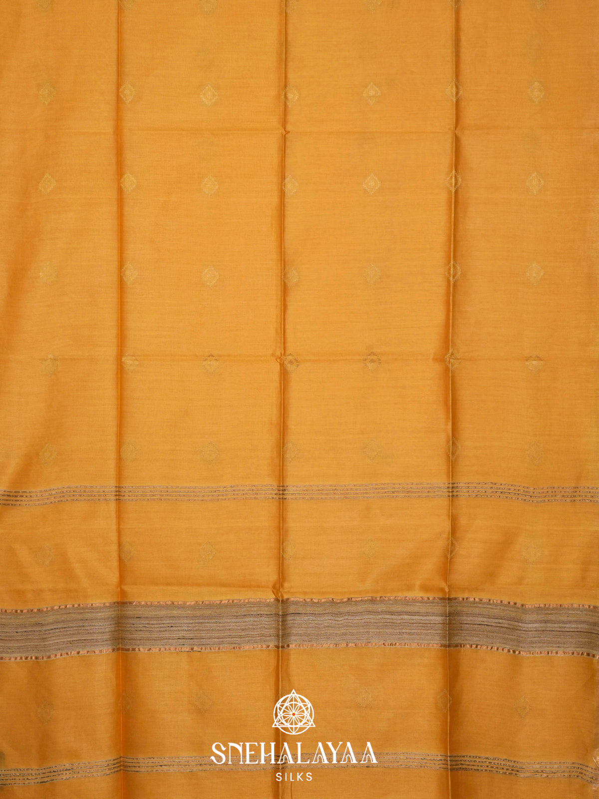 Mango Yellow Tussar Silk Saree