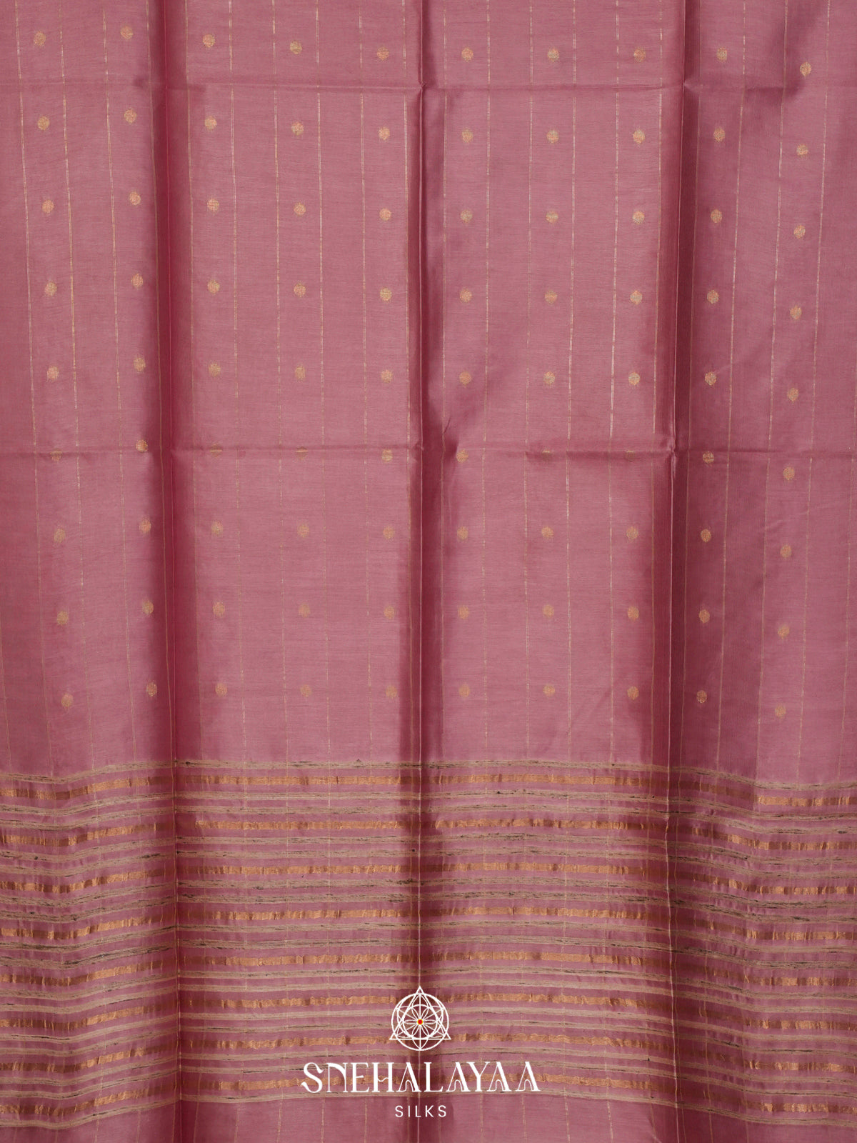 Pink Tussar Silk Saree