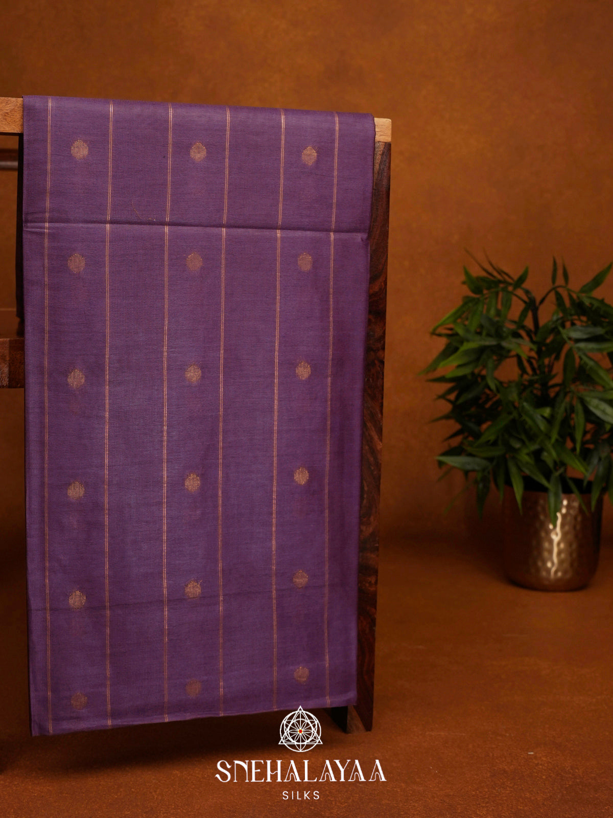Purple Tussar Silk Saree