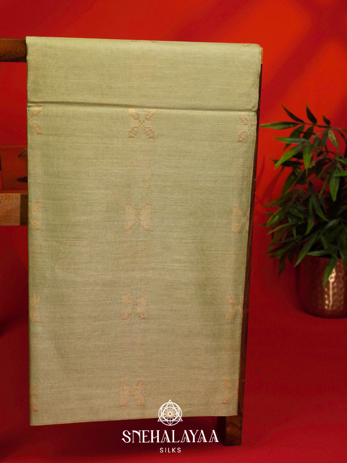 Green Tussar Silk Saree