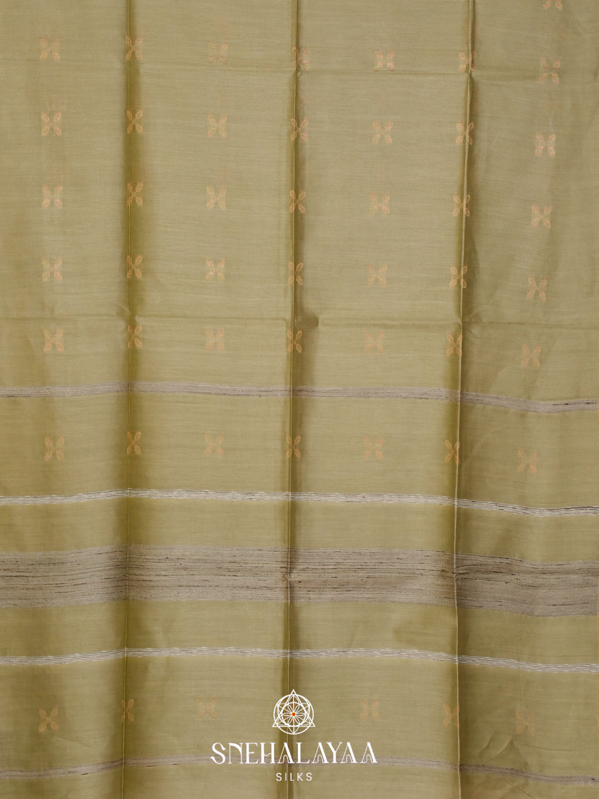 Green Tussar Silk Saree