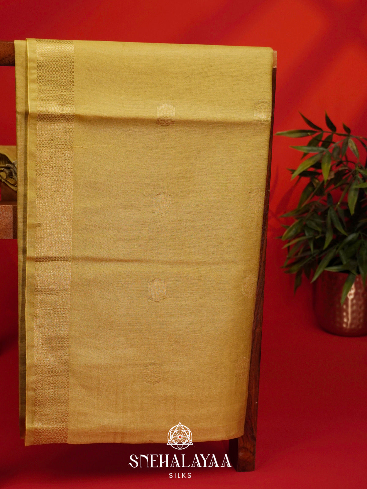 Yellow Tussar Saree
