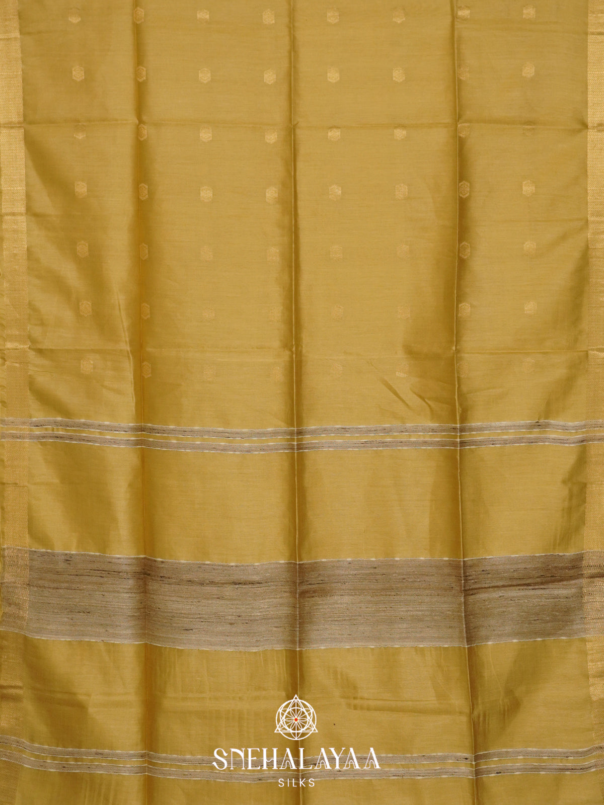 Yellow Tussar Saree