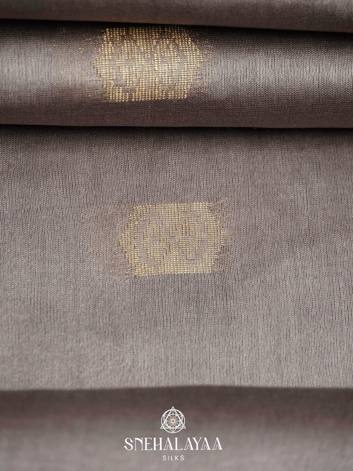 Grey Tussar Silk Saree