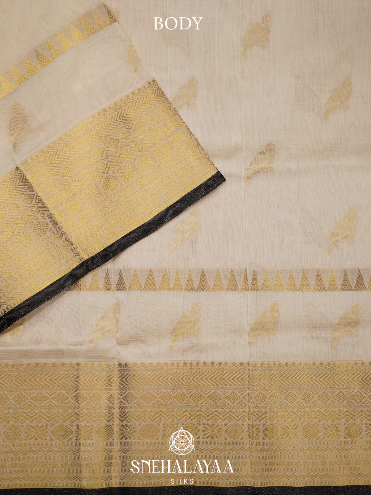 Off white Kanchi Silk Cotton Saree