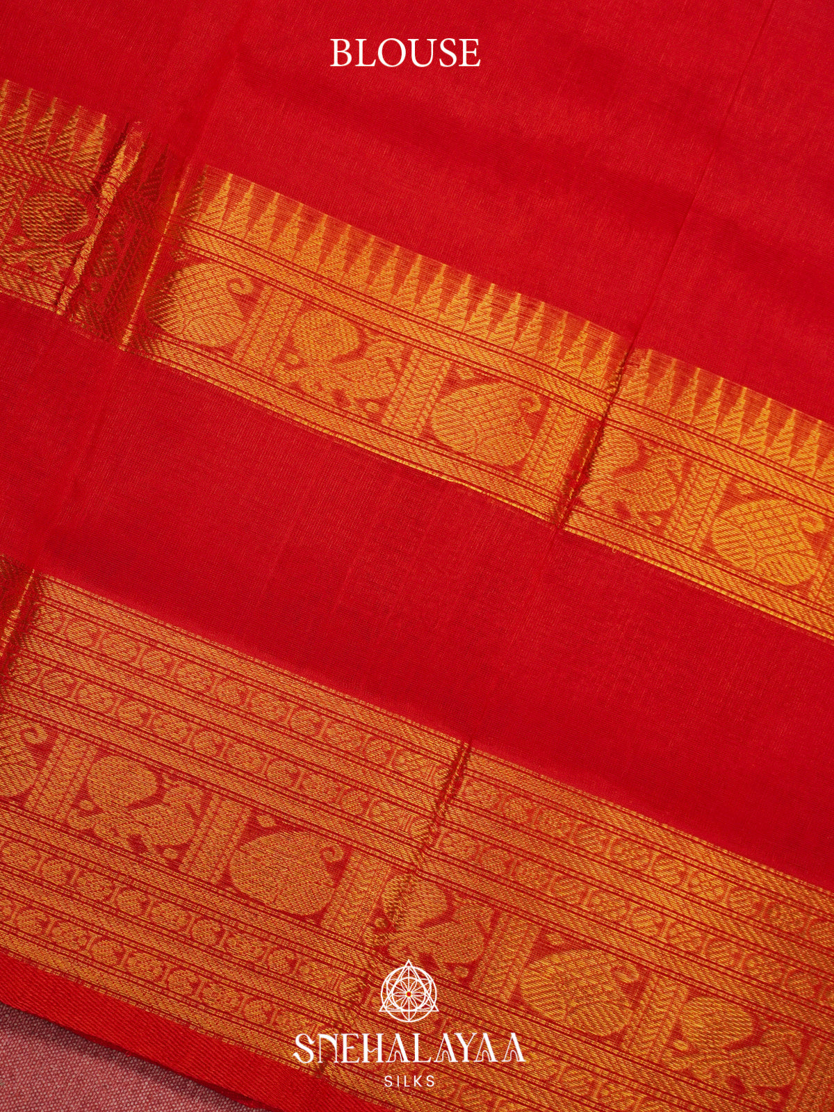 Red Kanchi Silk Cotton Saree