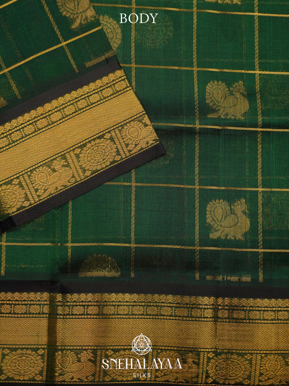 Green Kanchi Silk Cotton Saree
