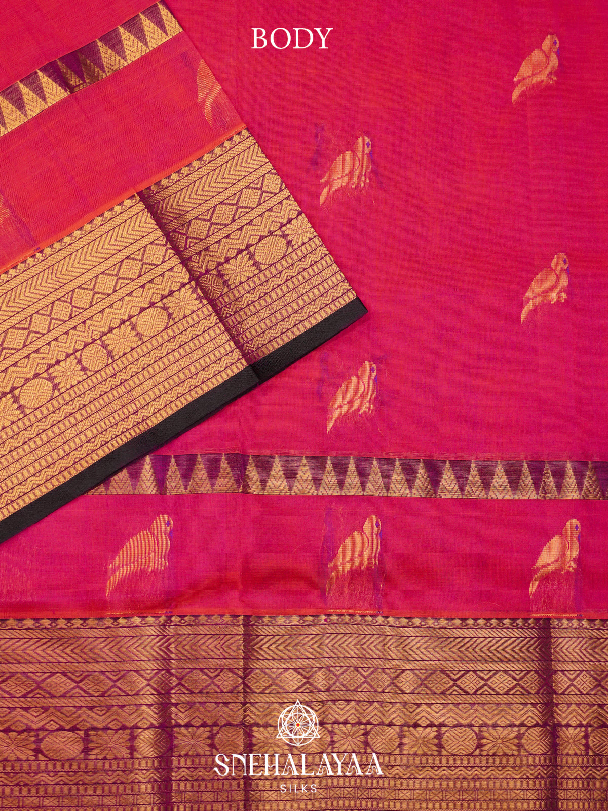 Rani Pink Kanchi Silk Cotton Saree