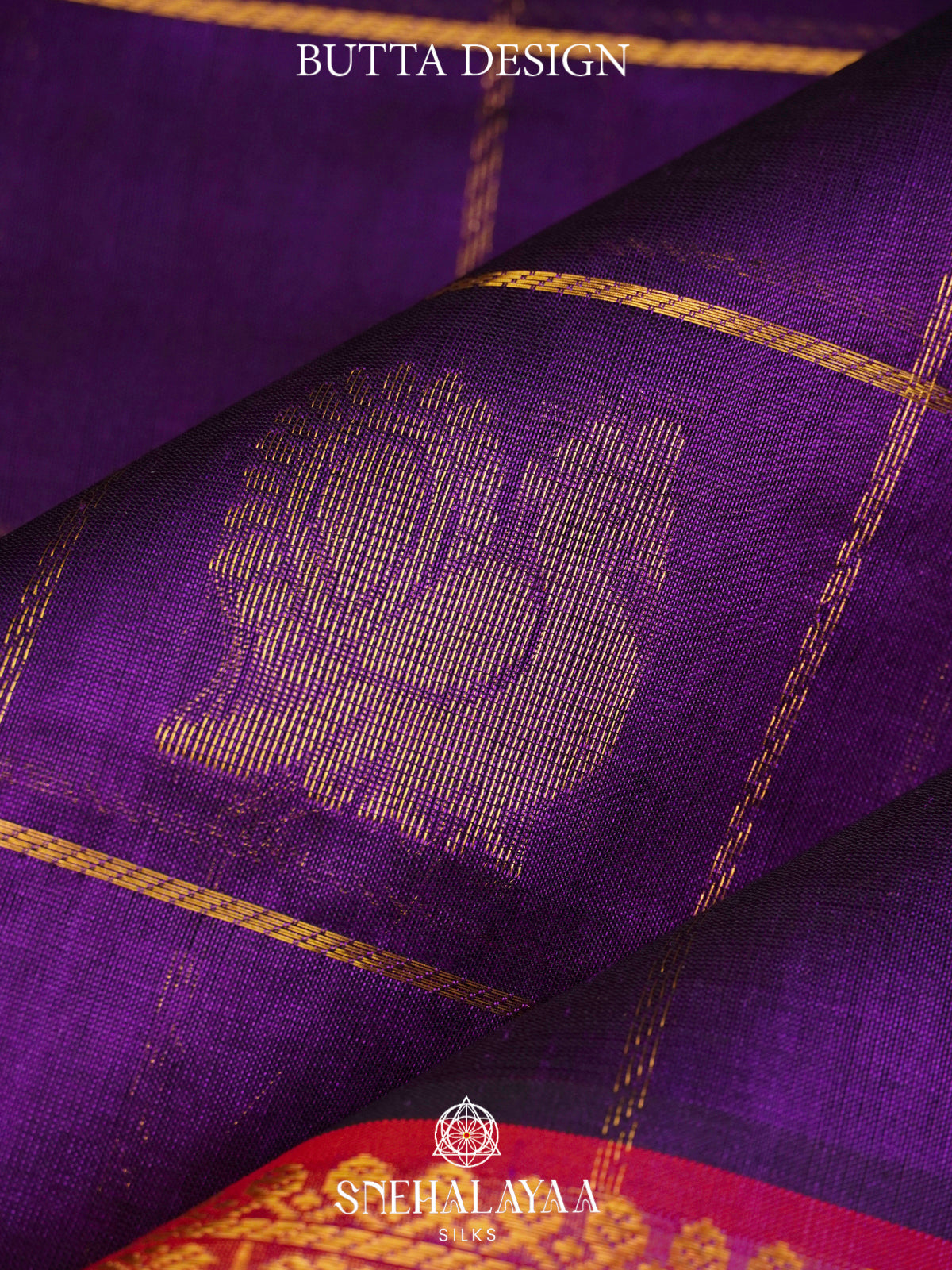 Violet Kanchi Silk Cotton Saree