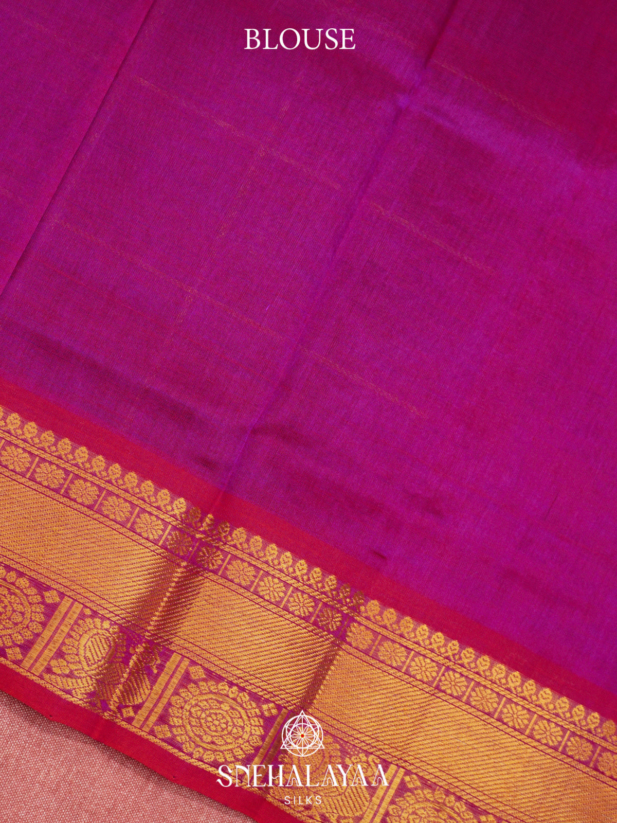Violet Kanchi Silk Cotton Saree